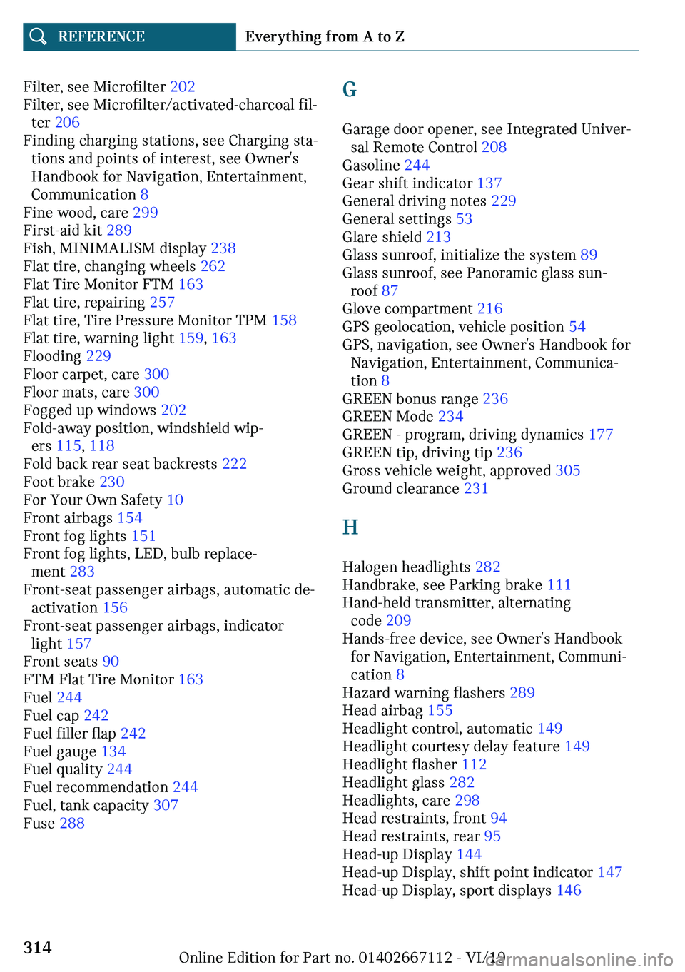 MINI COOPER 2020  Owners Manual �F�