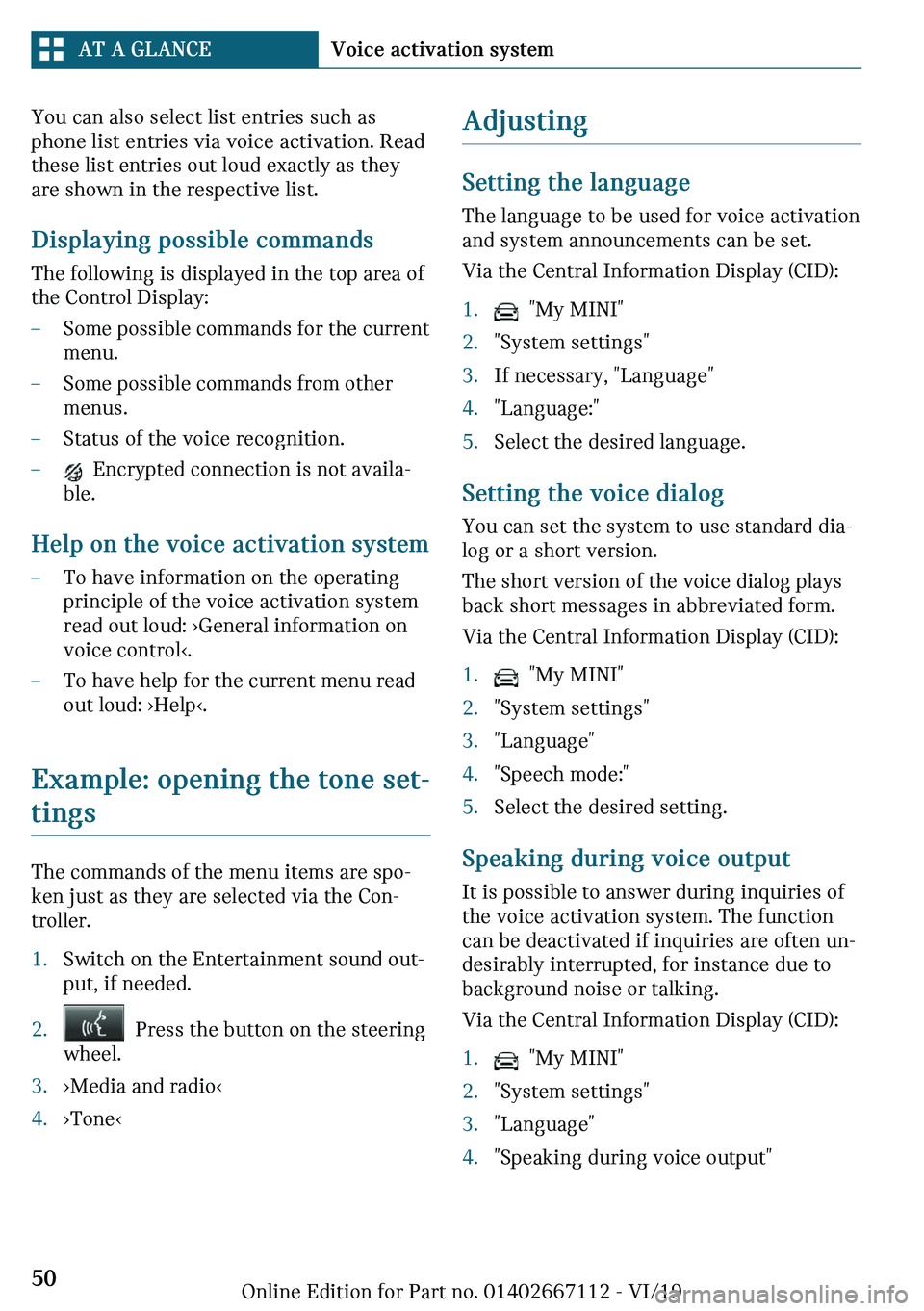 MINI COOPER 2020 Service Manual �Y�