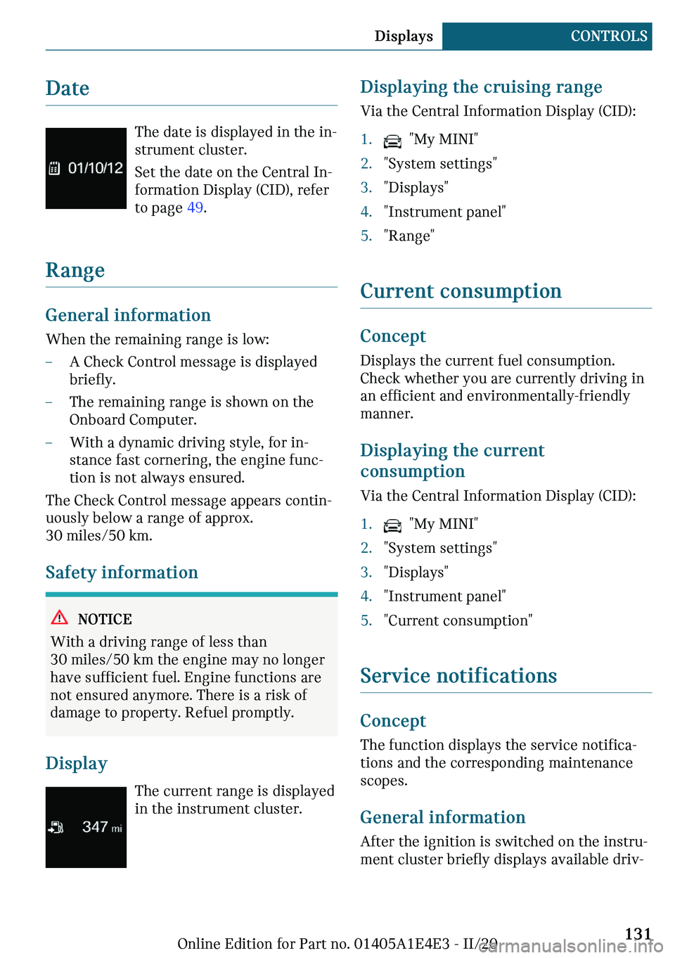 MINI COOPER 2021  Owners Manual ��