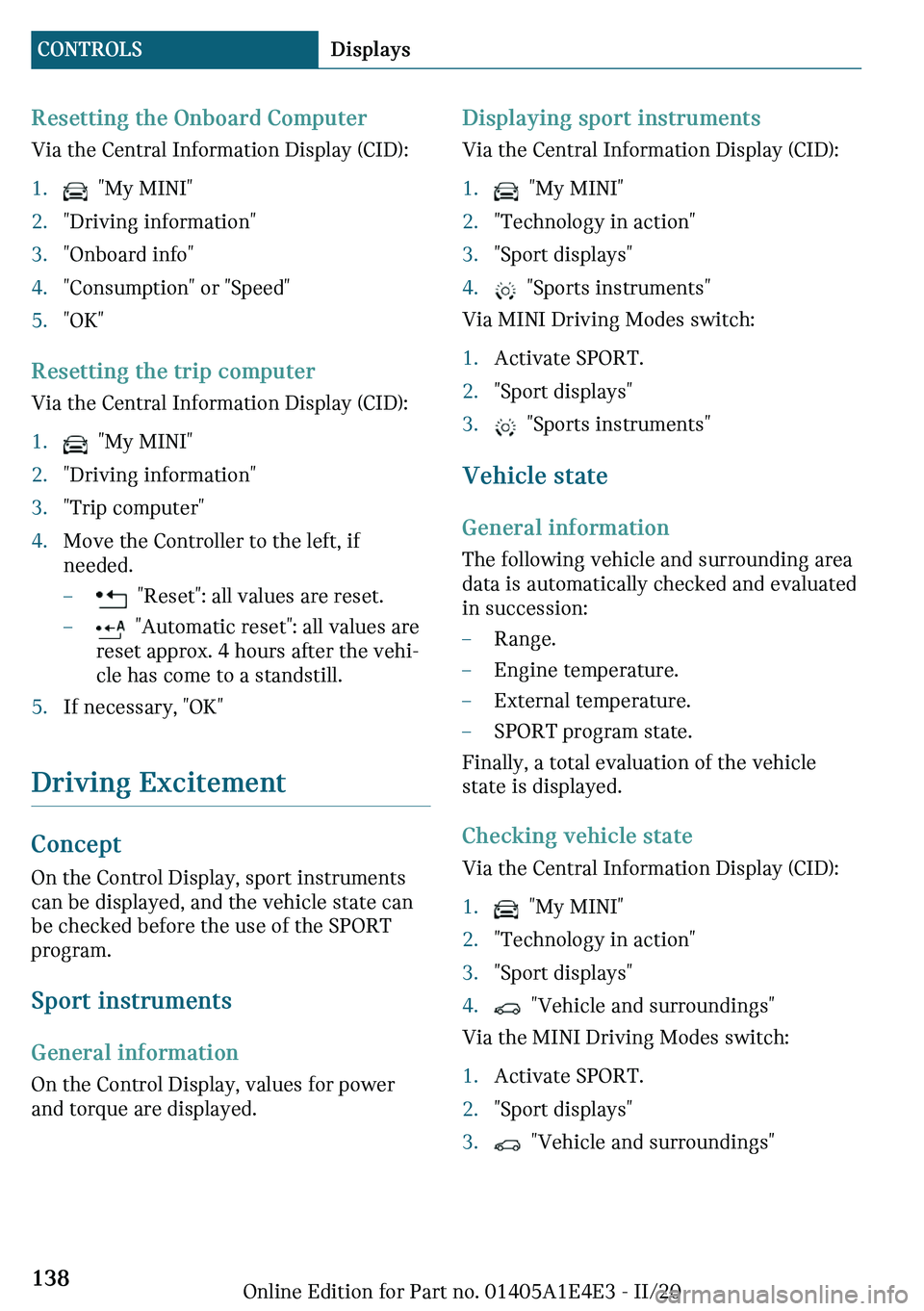 MINI COOPER 2021  Owners Manual �`�
