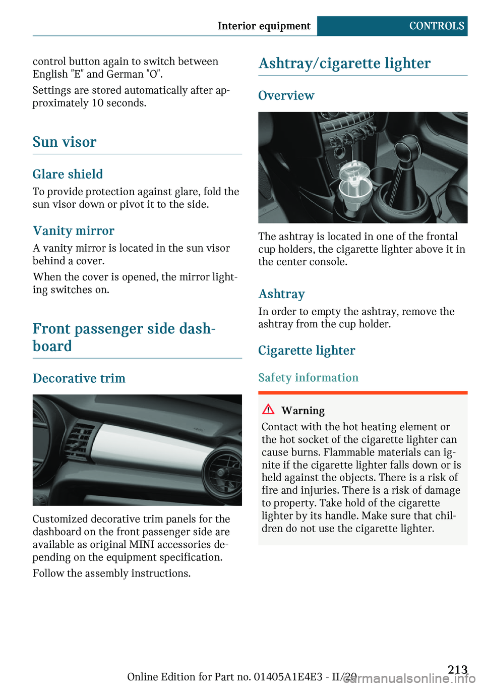 MINI COOPER 2021  Owners Manual �c�