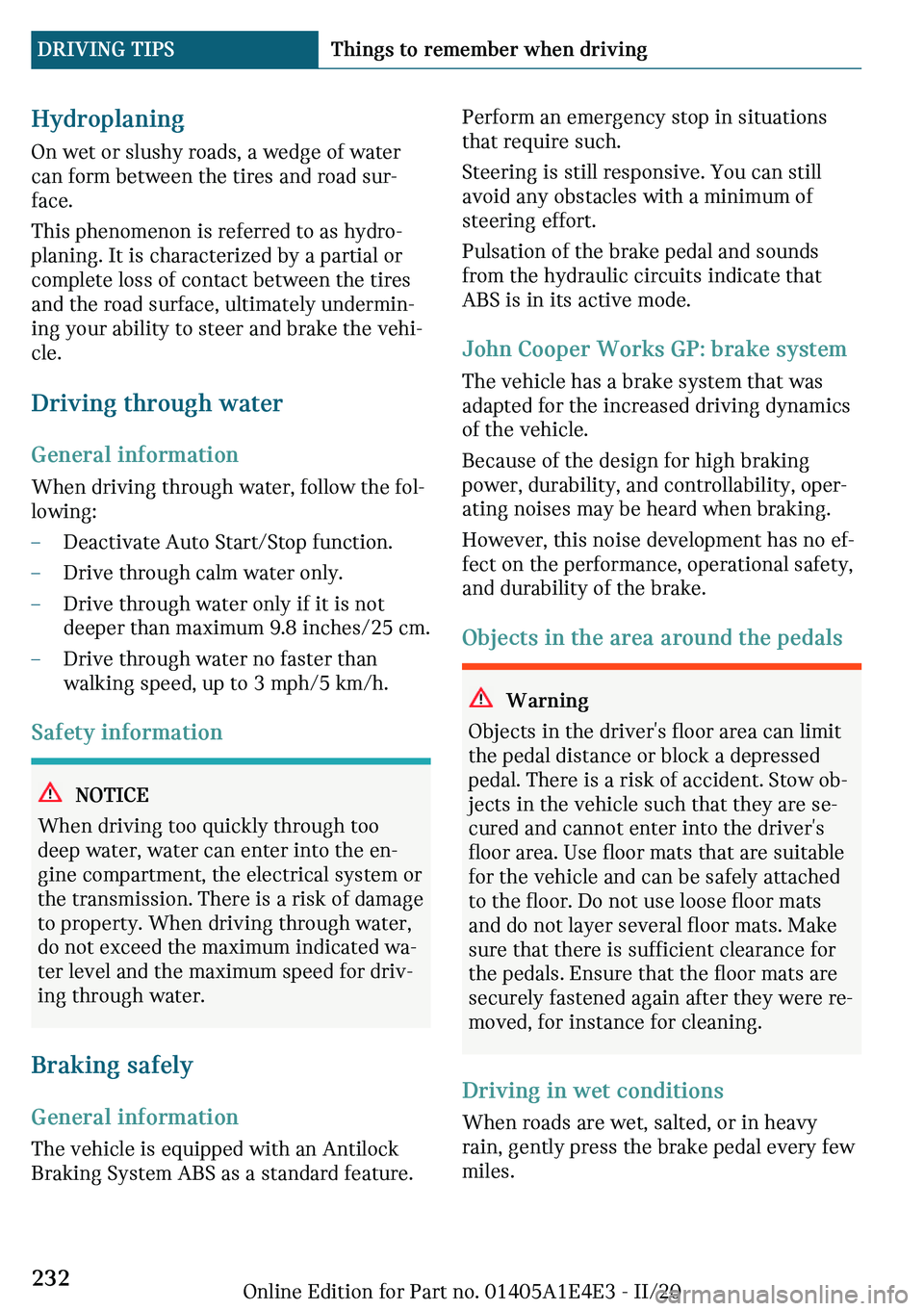 MINI COOPER 2021  Owners Manual �*�