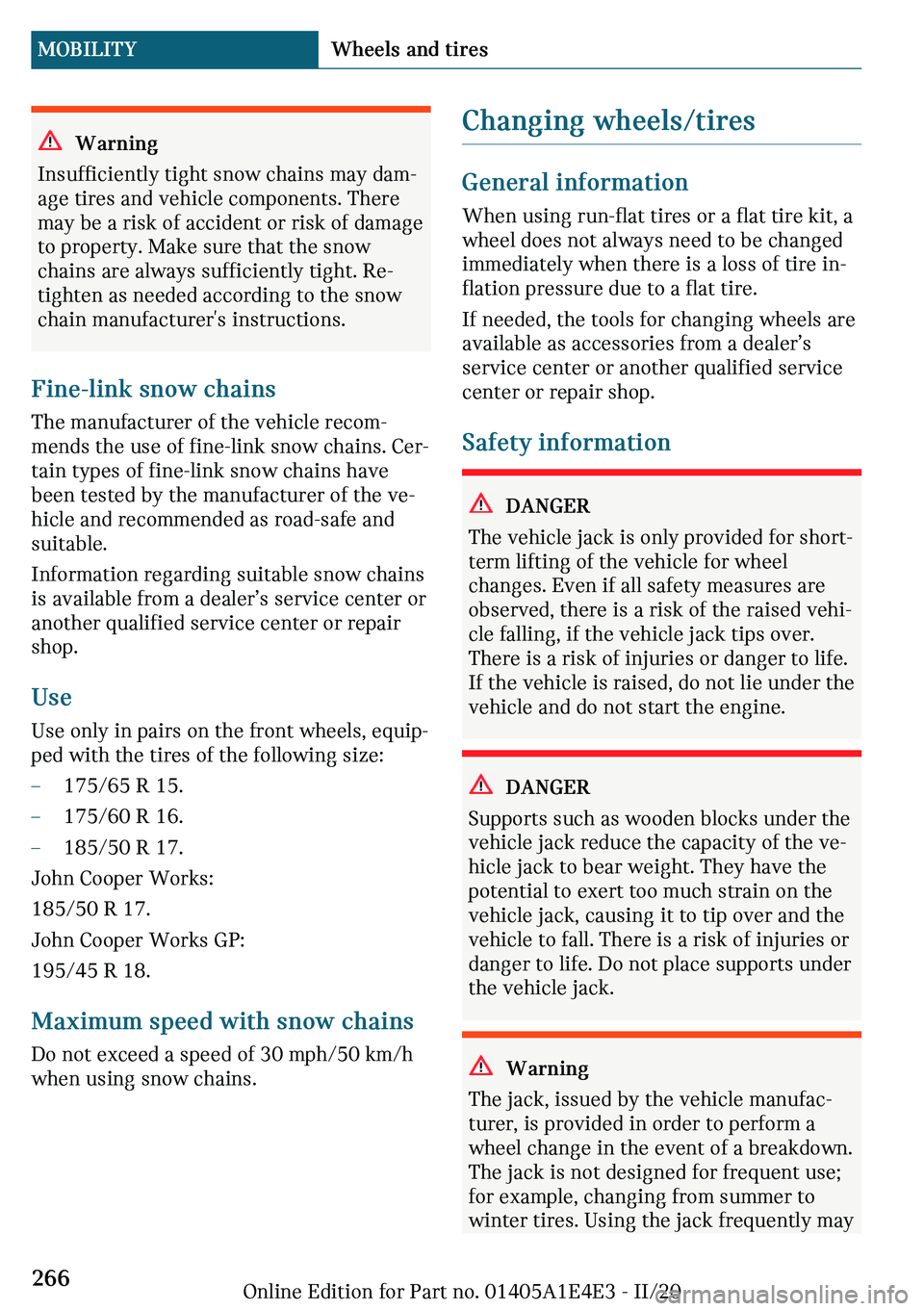 MINI COOPER 2021  Owners Manual �W�