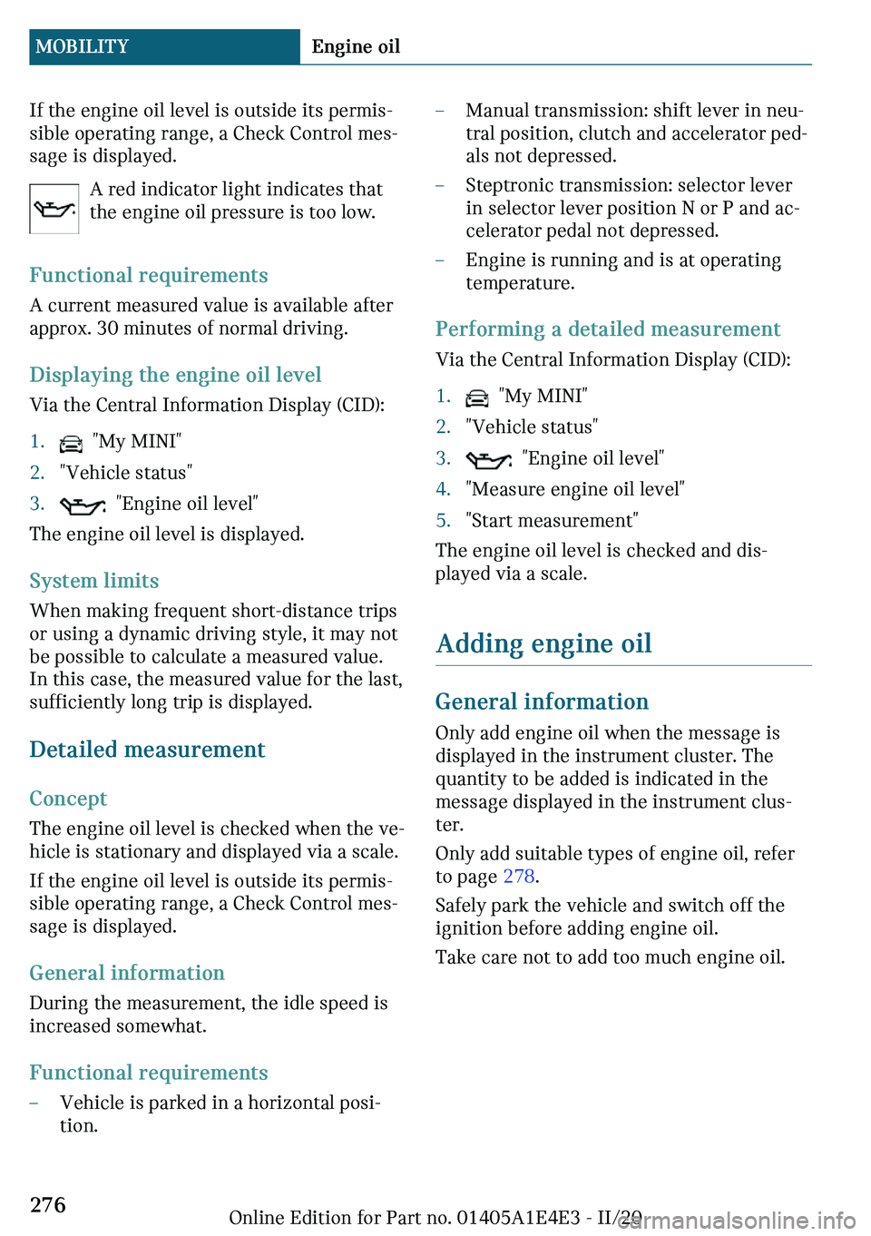 MINI COOPER 2021  Owners Manual �-�f��