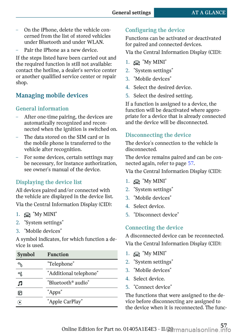 MINI COOPER 2021 Workshop Manual 