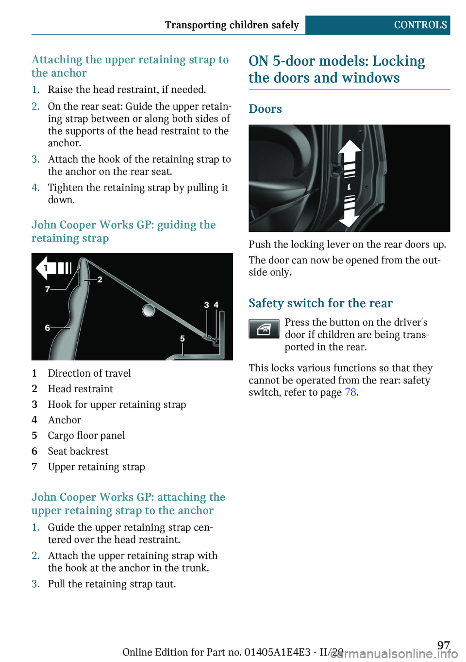 MINI COOPER 2021  Owners Manual ��
