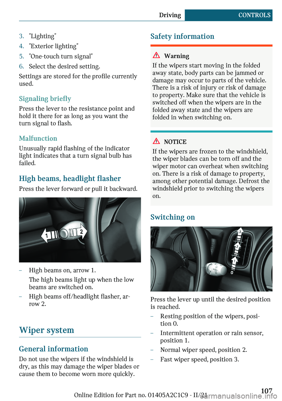 MINI COOPER 2022  Owners Manual c