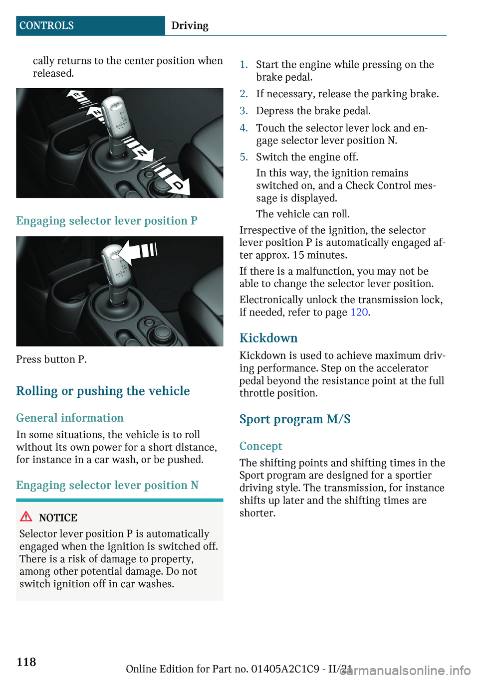 MINI COOPER 2022  Owners Manual �c�