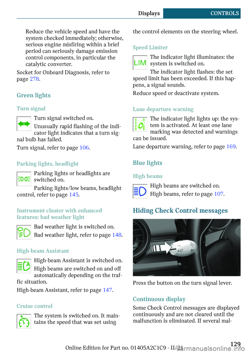 MINI COOPER 2022  Owners Manual �`�