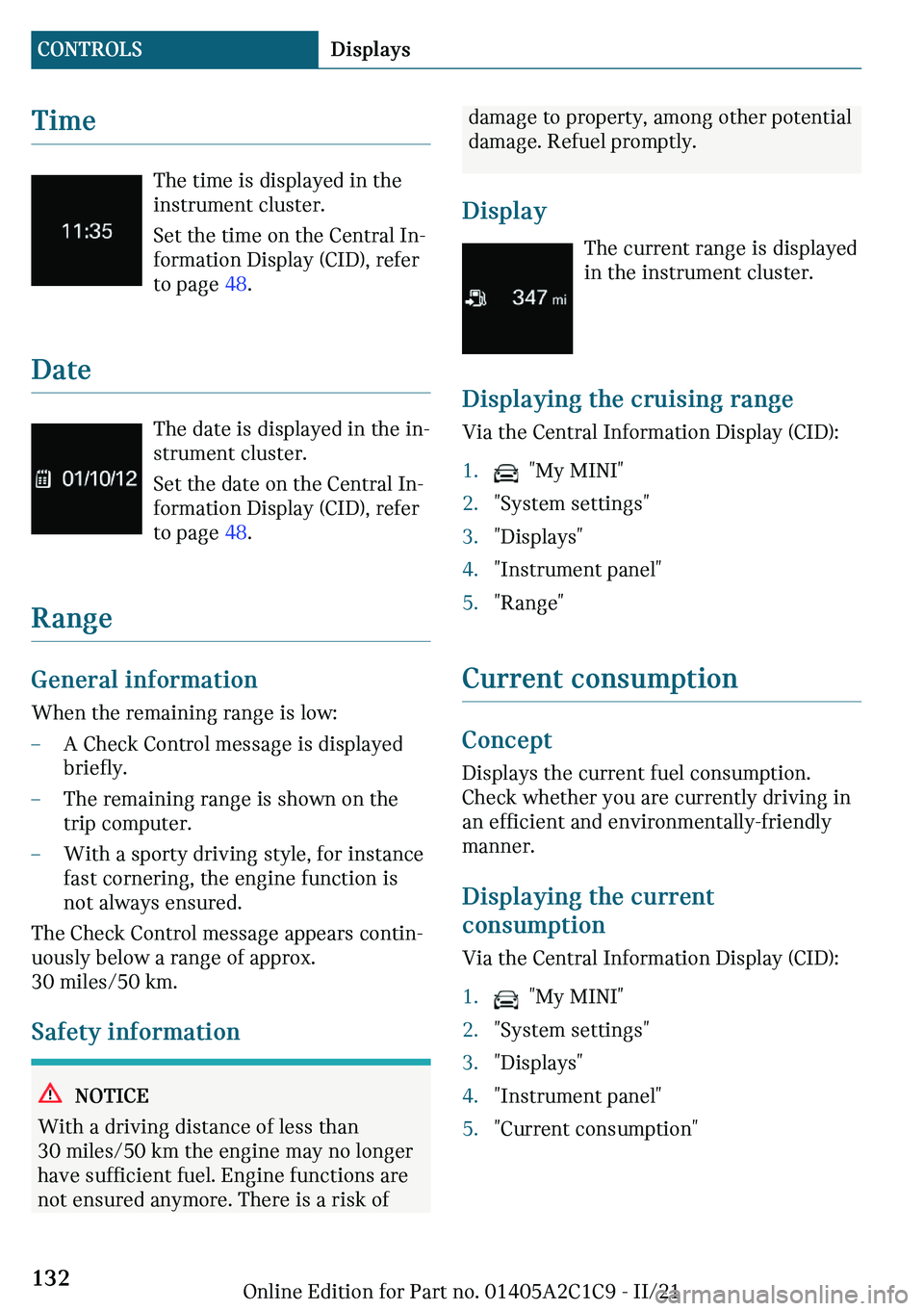 MINI COOPER 2022  Owners Manual �m�