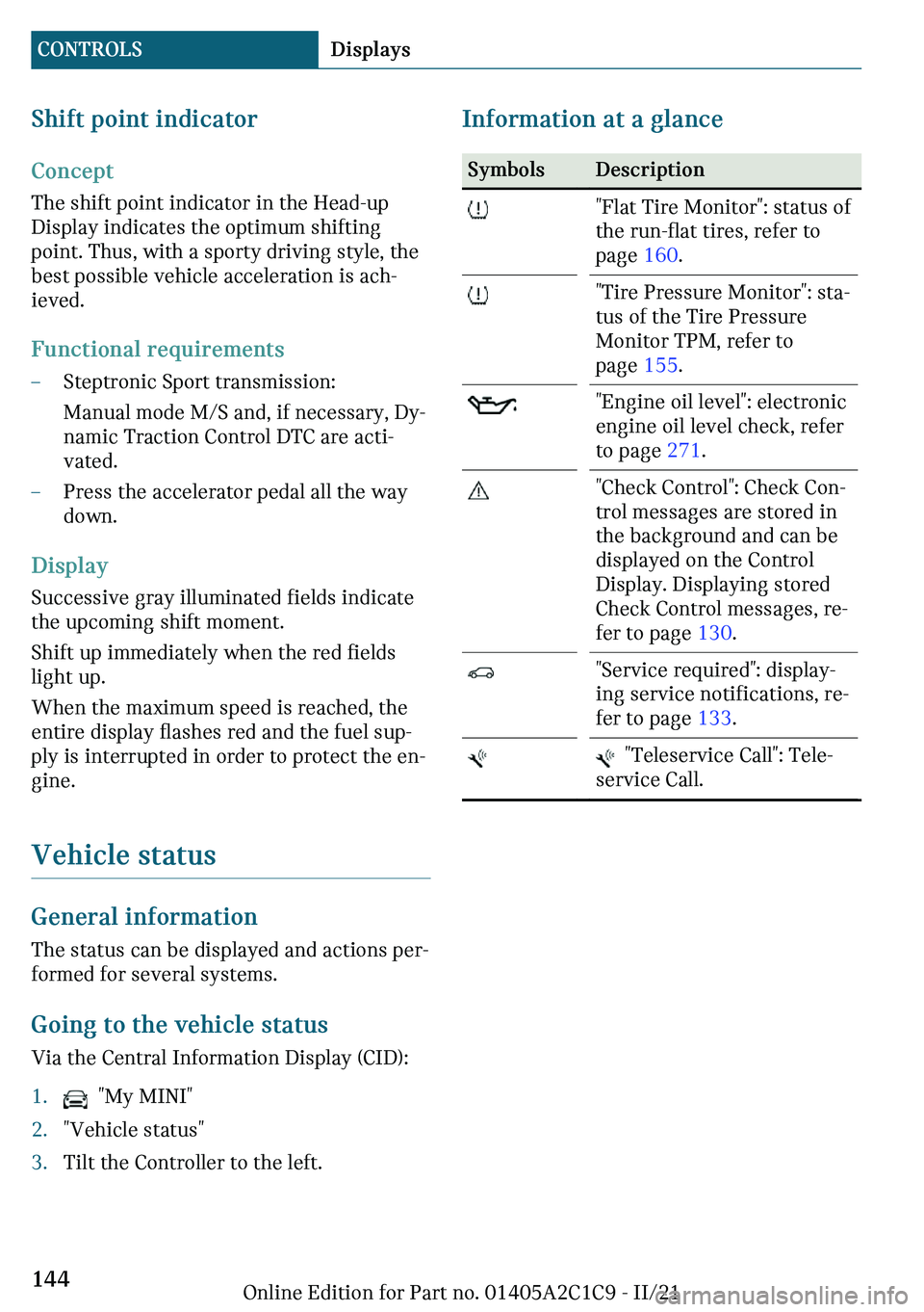 MINI COOPER 2022  Owners Manual �d�