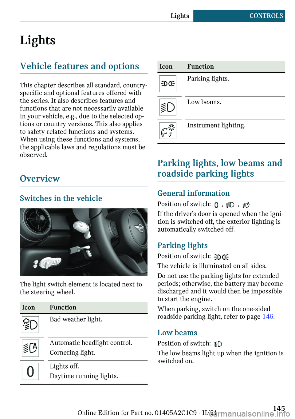 MINI COOPER 2022  Owners Manual �A�