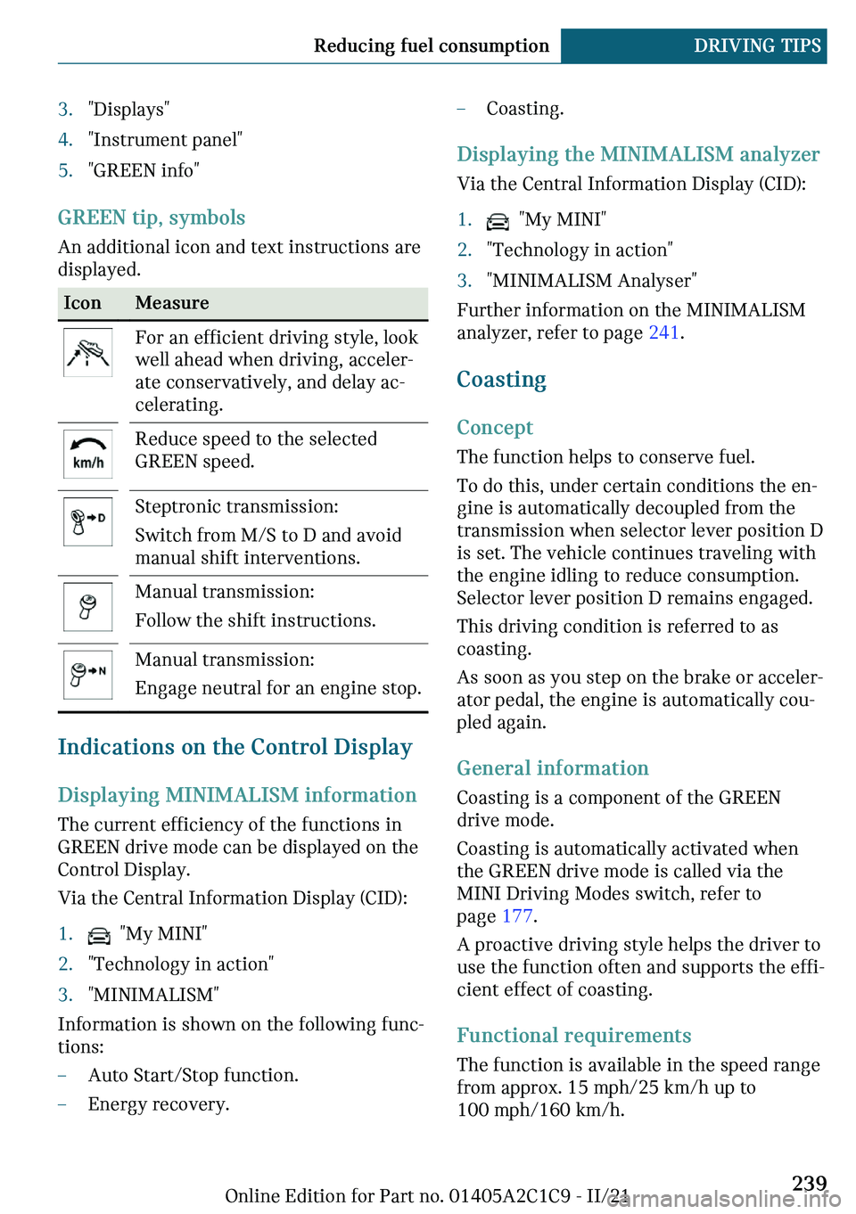 MINI COOPER 2022  Owners Manual c