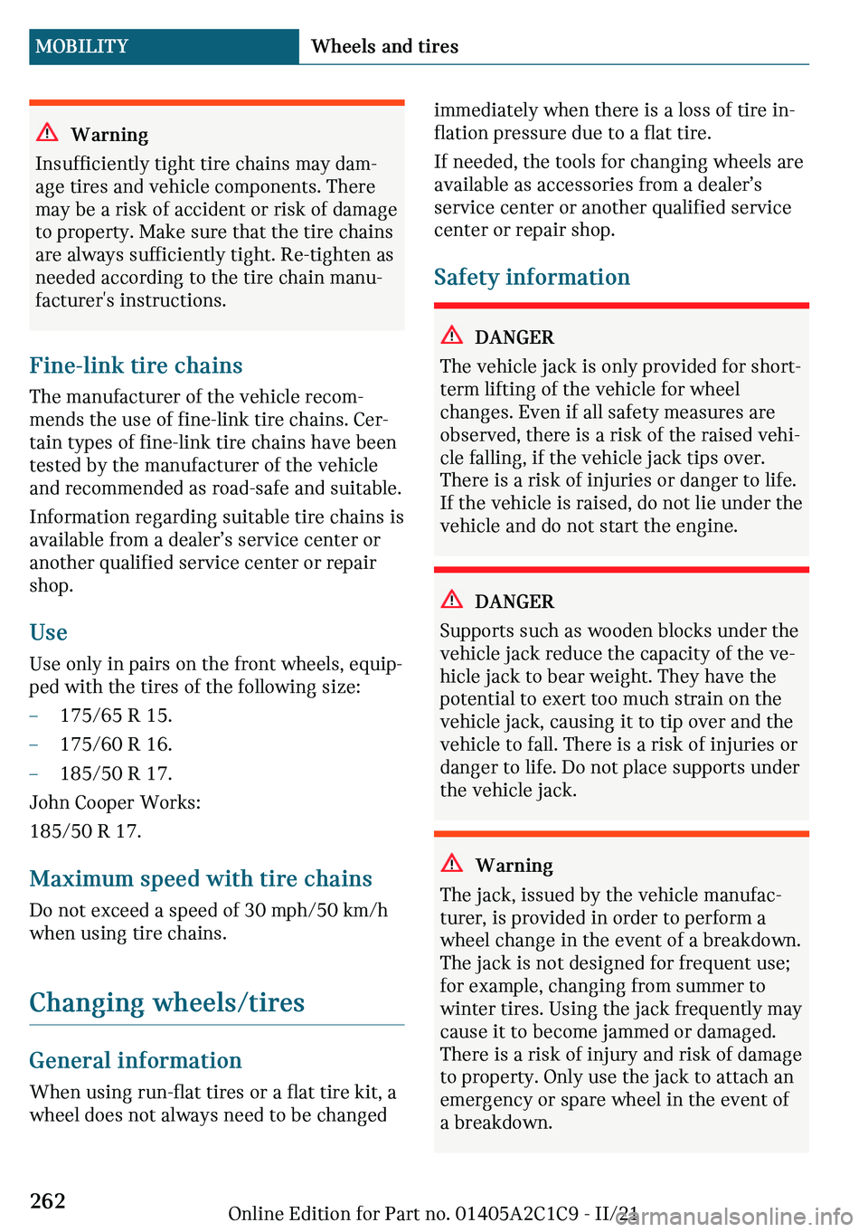MINI COOPER 2022  Owners Manual �W�