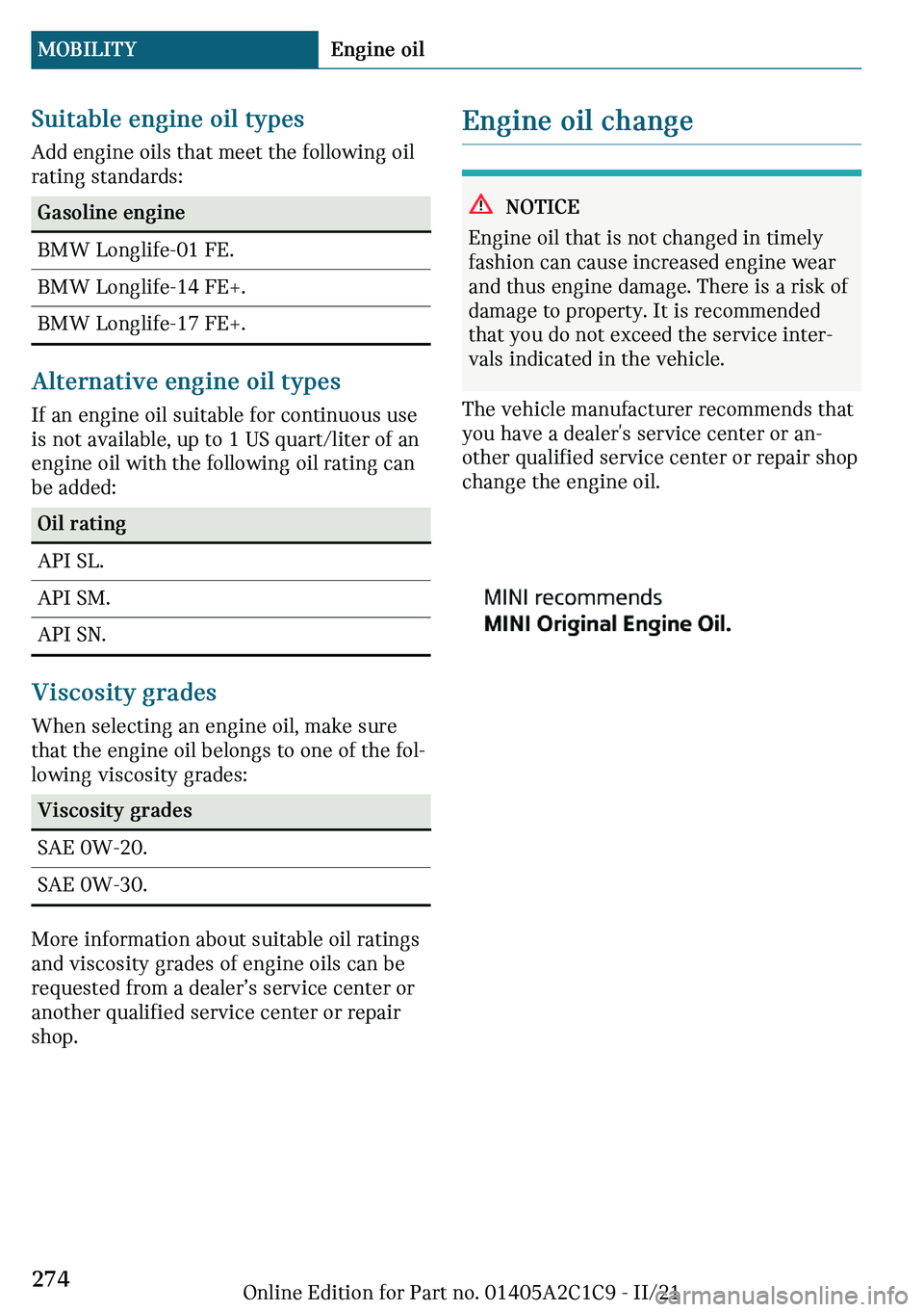 MINI COOPER 2022  Owners Manual �d�