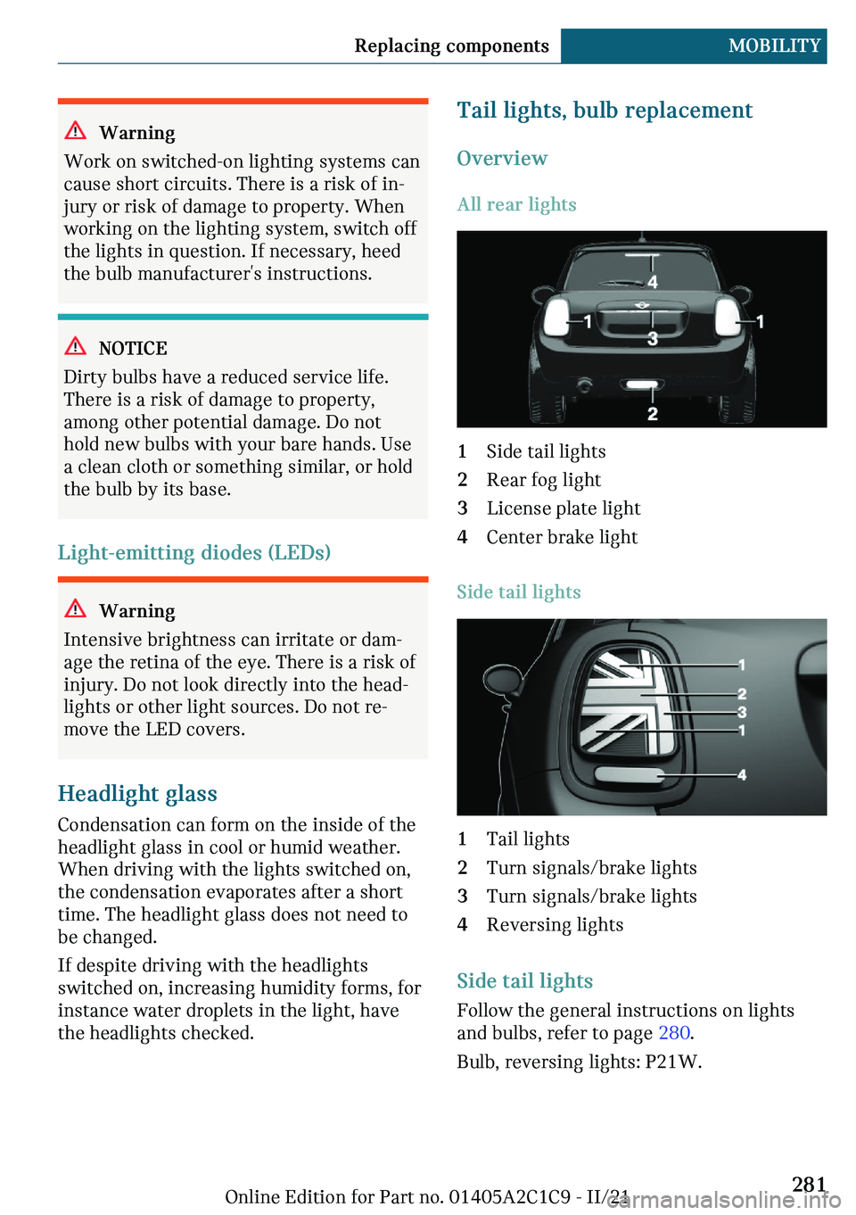 MINI COOPER 2022  Owners Manual �W�