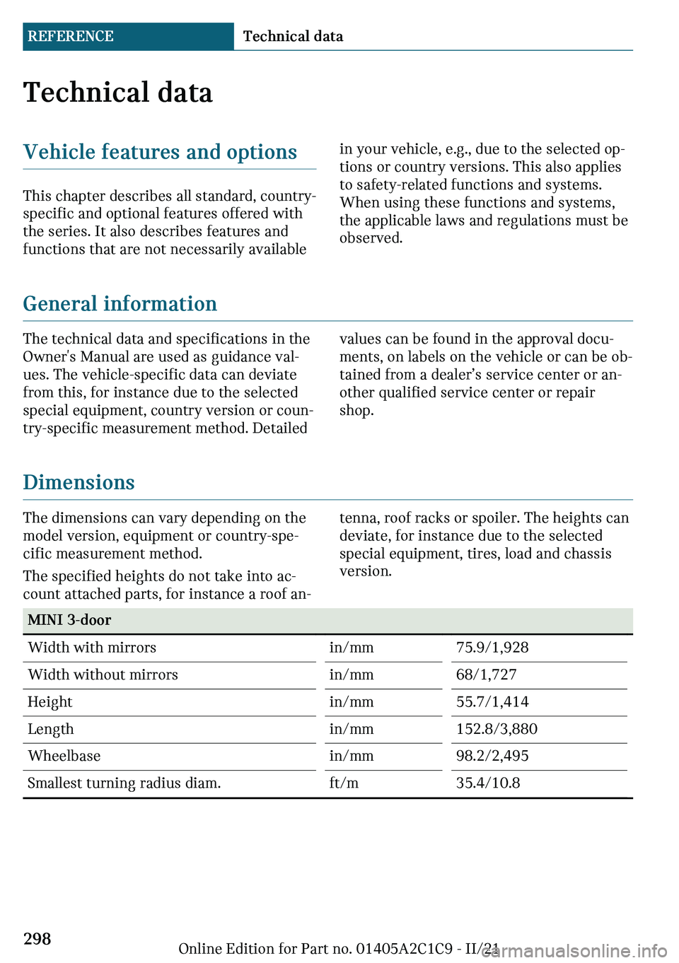 MINI COOPER 2022  Owners Manual �m�