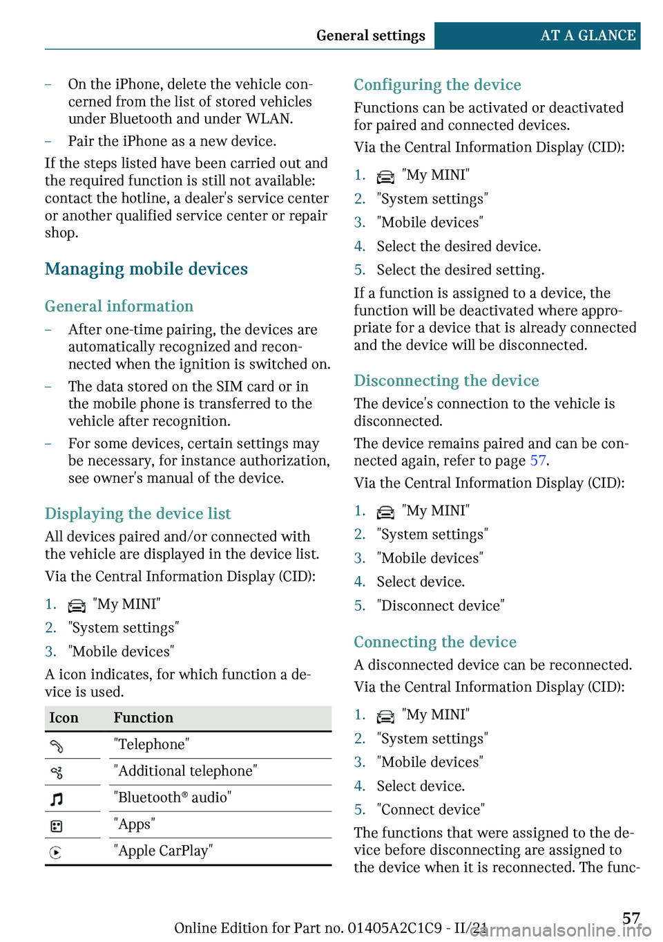 MINI COOPER 2022 Workshop Manual 
