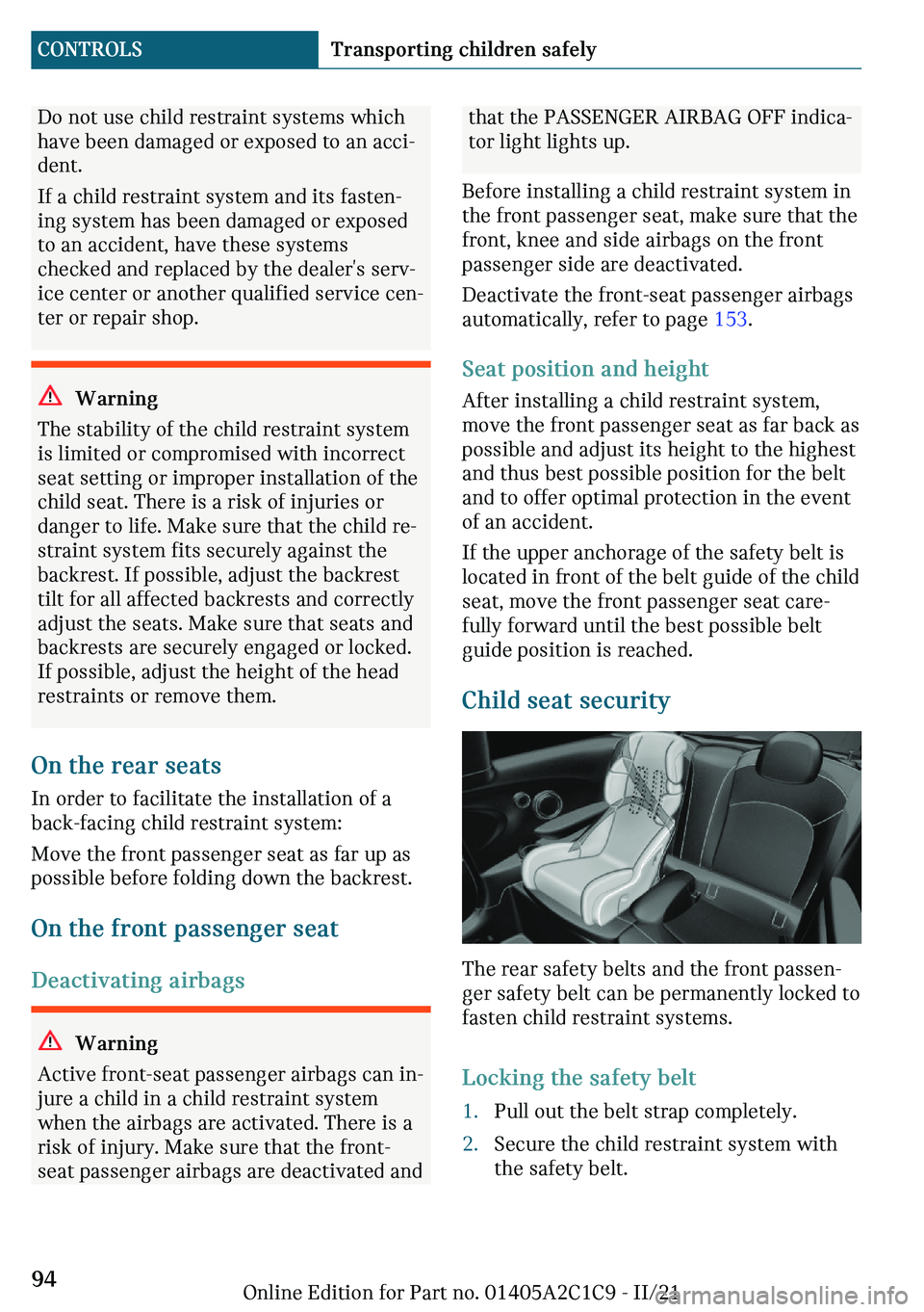 MINI COOPER 2022  Owners Manual ��