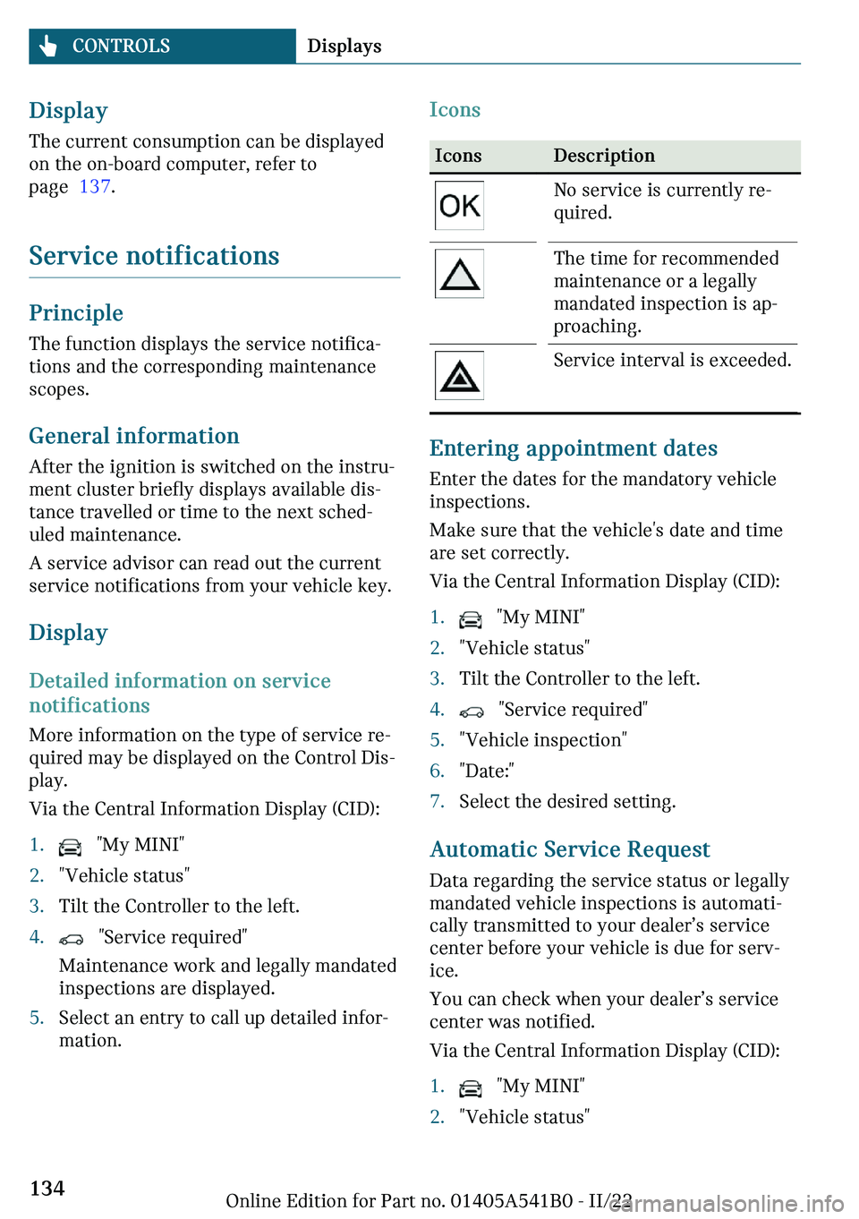 MINI COOPER 2023  Owners Manual ��