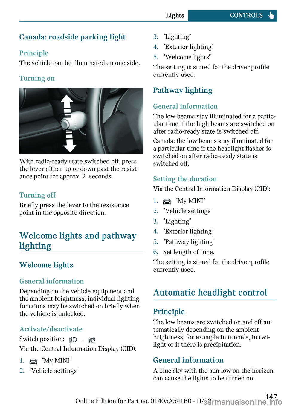 MINI COOPER 2023  Owners Manual �C�