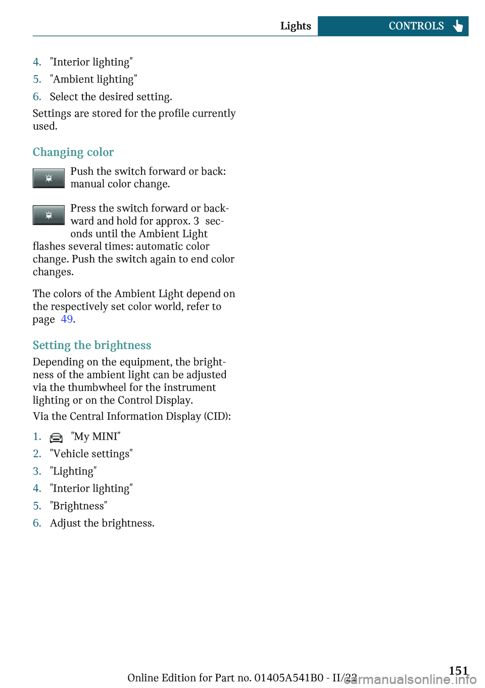 MINI COOPER 2023  Owners Manual c