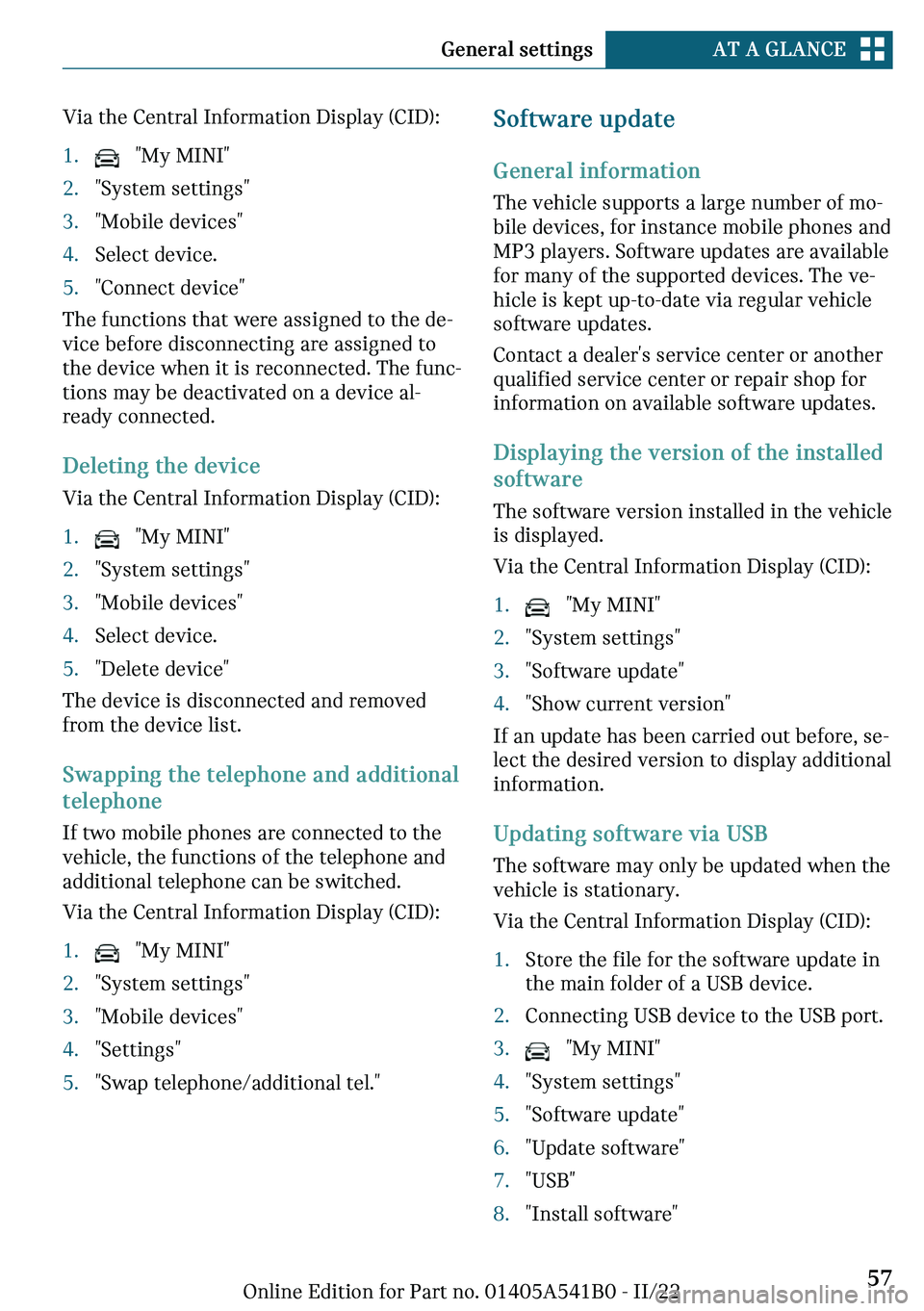 MINI COOPER 2023 Workshop Manual �V�