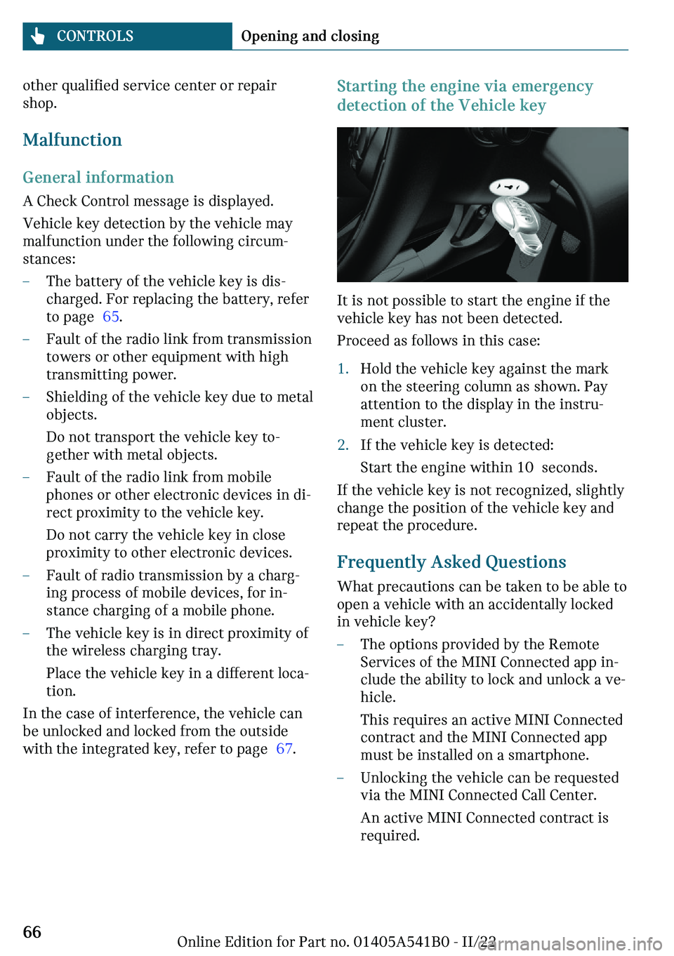 MINI COOPER 2023 Repair Manual �