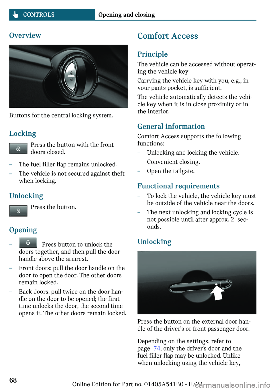 MINI COOPER 2023 Repair Manual �O	�