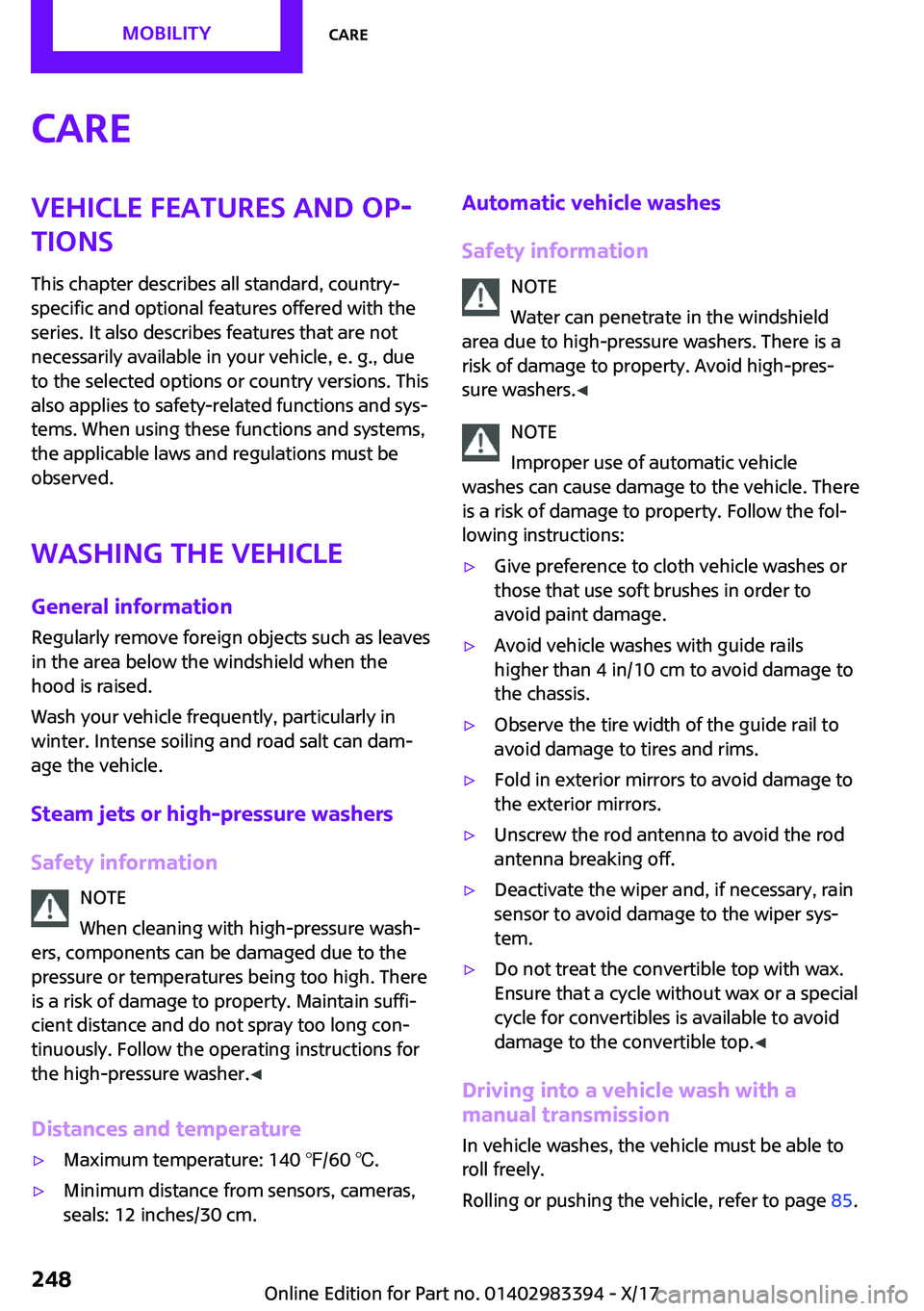 MINI COOPER CONVERTIBLE 2018  Owners Manual �C�a�r�e�V�e�h�i�c�l�e��f�e�a�t�u�r�e�s��a�n�d��o�p