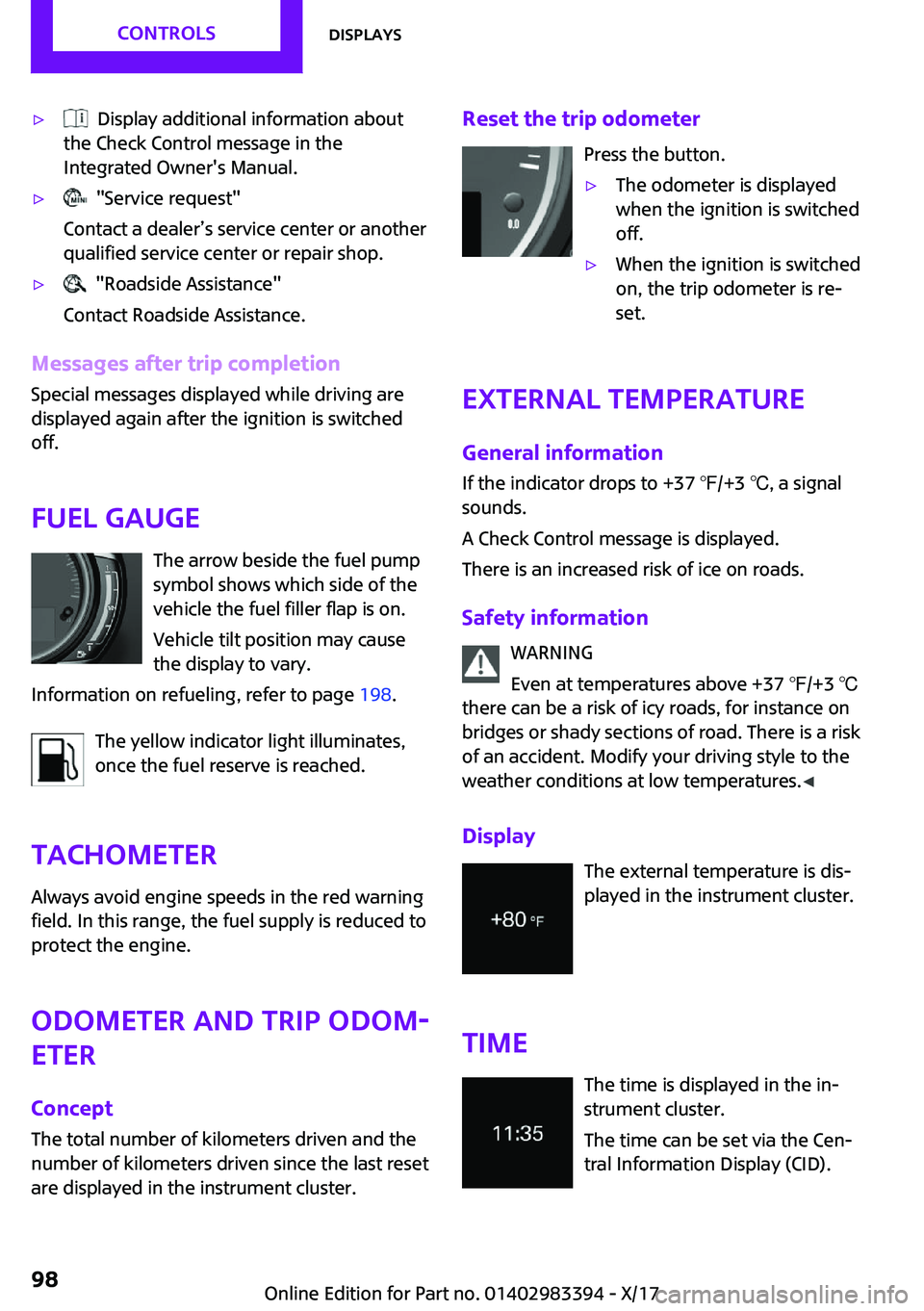 MINI COOPER CONVERTIBLE 2018  Owners Manual '
