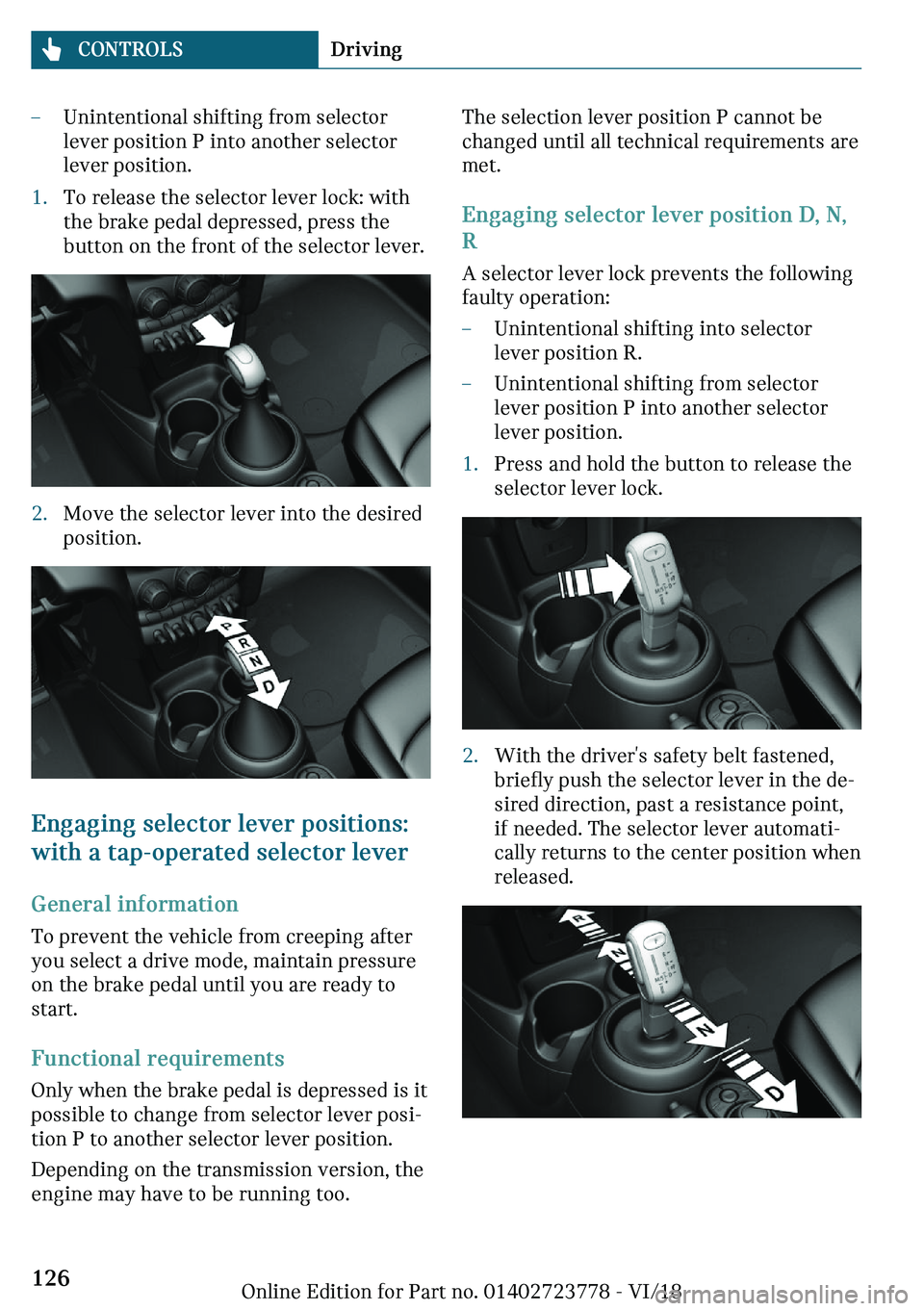 MINI COOPER CONVERTIBLE 2019  Owners Manual 