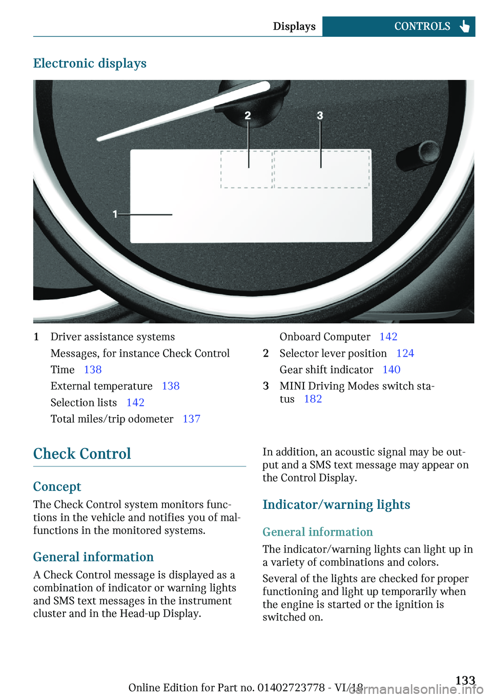 MINI COOPER CONVERTIBLE 2019  Owners Manual ��
