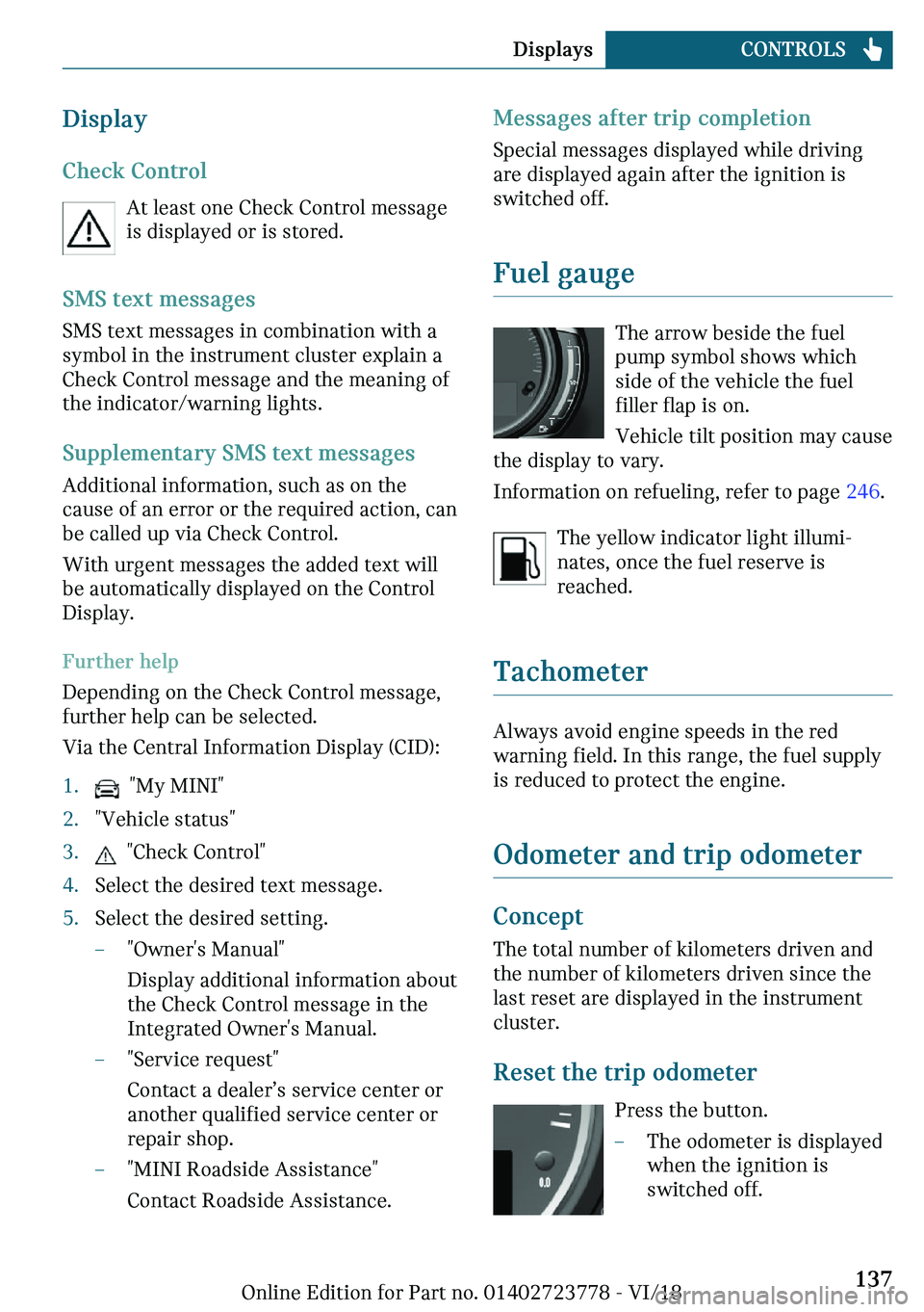 MINI COOPER CONVERTIBLE 2019  Owners Manual ��