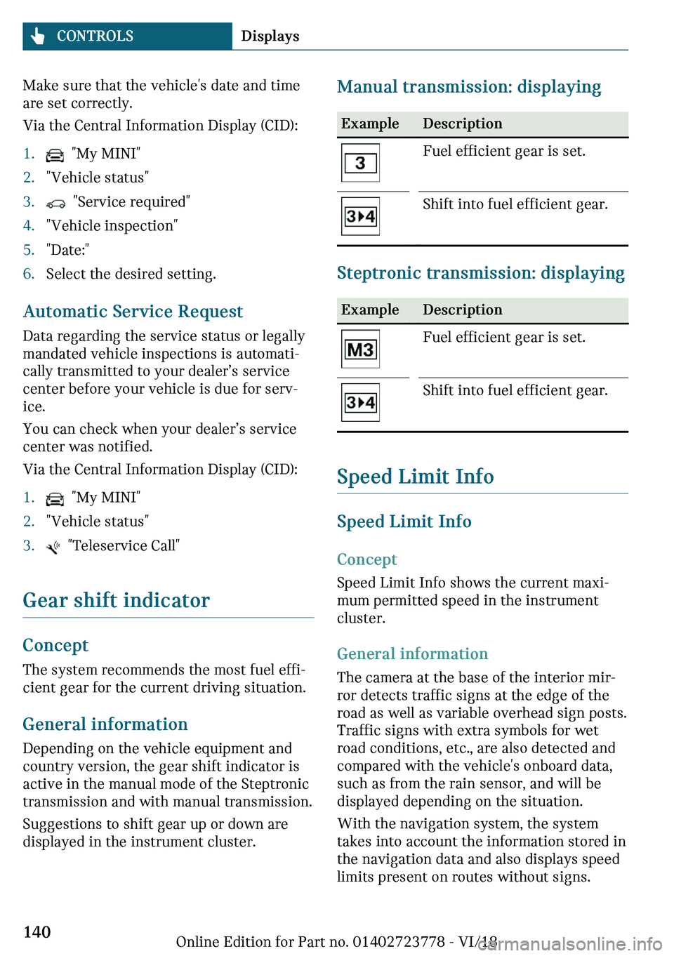 MINI COOPER CONVERTIBLE 2019  Owners Manual �M�