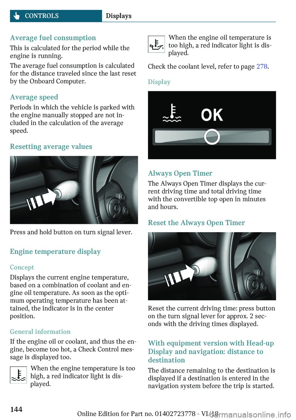 MINI COOPER CONVERTIBLE 2019  Owners Manual �	�