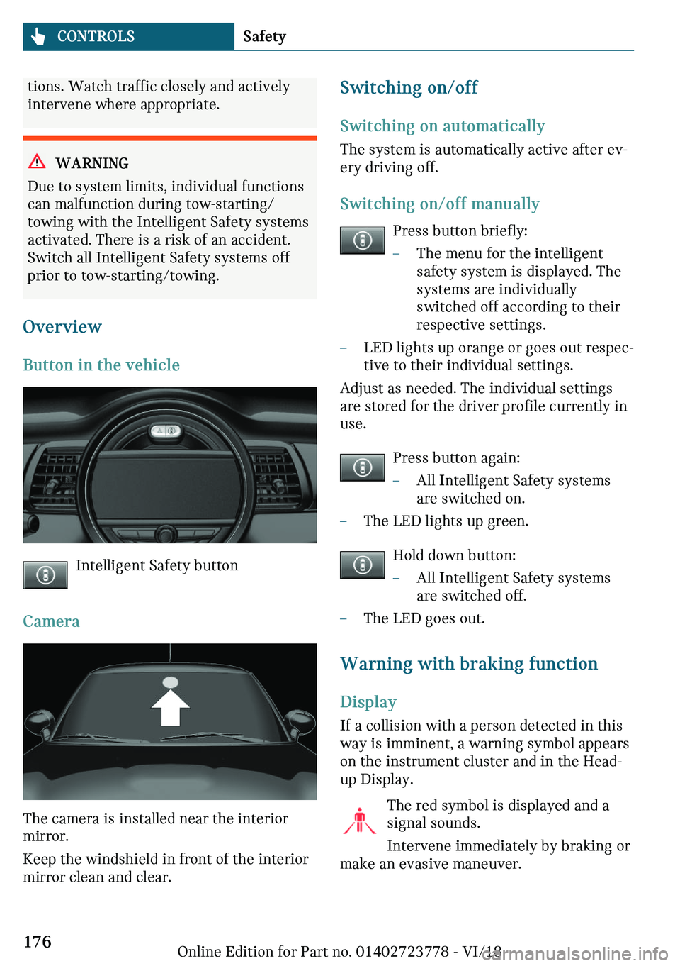 MINI COOPER CONVERTIBLE 2019  Owners Manual �