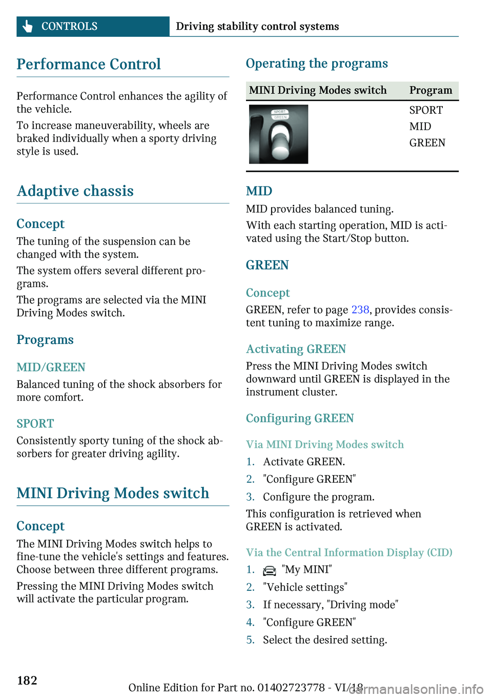 MINI COOPER CONVERTIBLE 2019  Owners Manual �\�