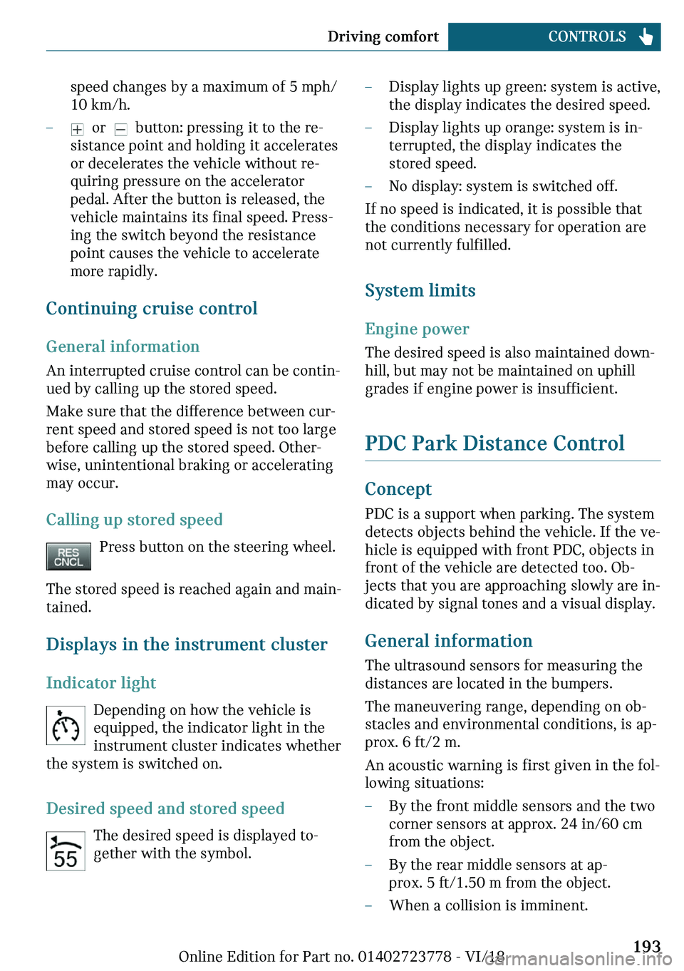MINI COOPER CONVERTIBLE 2019  Owners Manual �