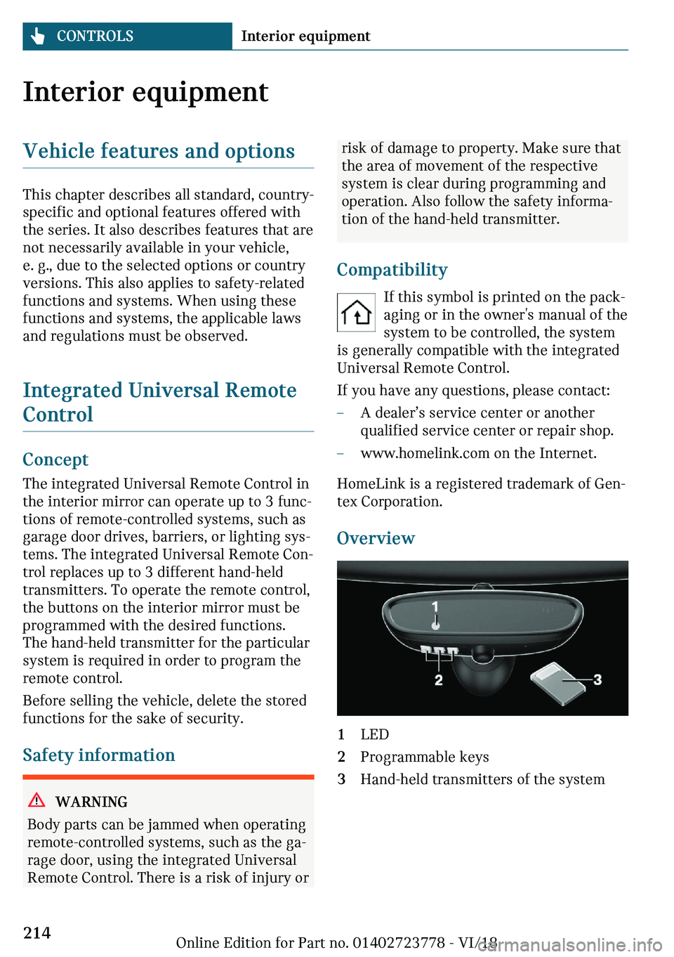 MINI COOPER CONVERTIBLE 2019  Owners Manual �-�n�