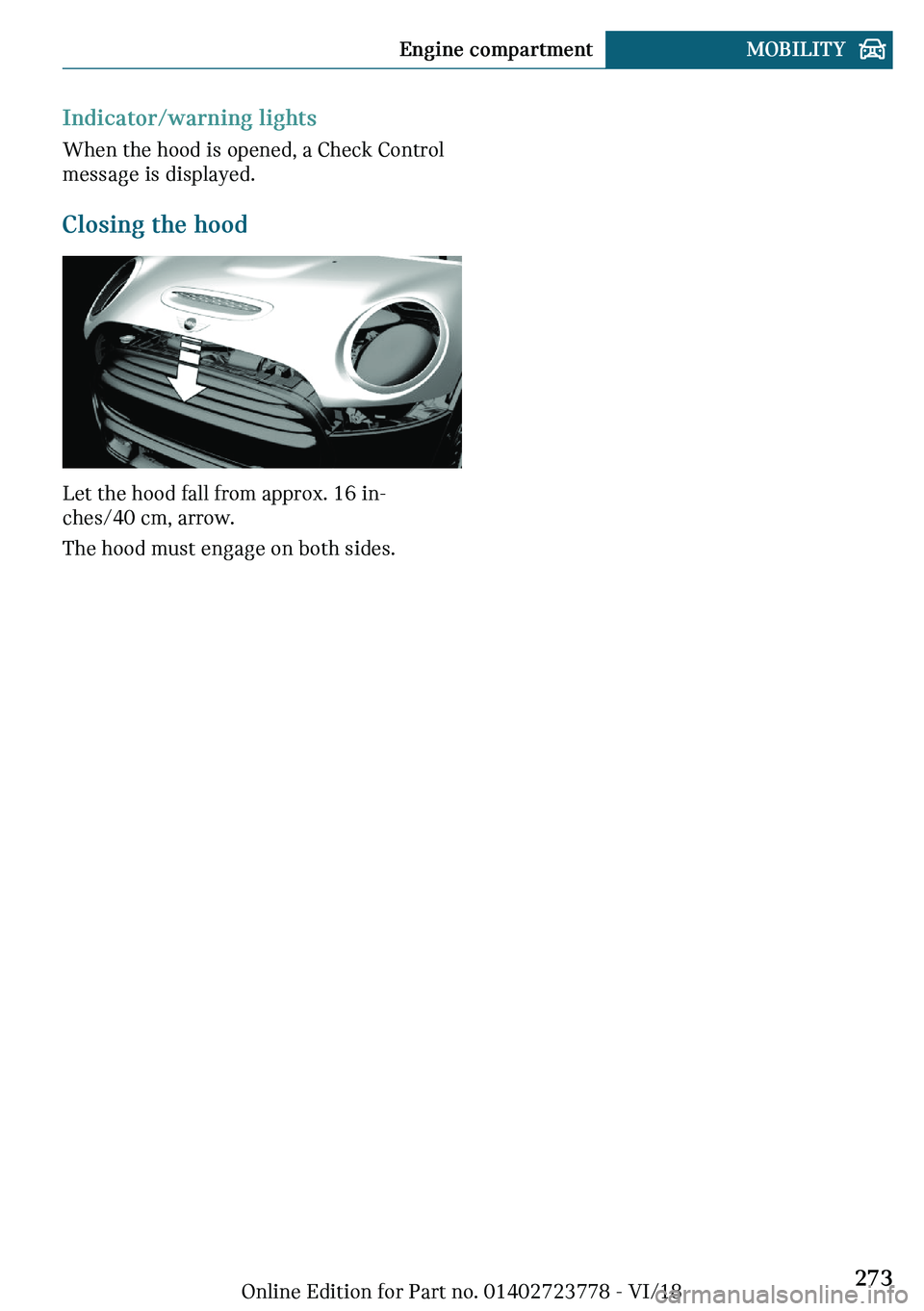 MINI COOPER CONVERTIBLE 2019  Owners Manual �-�n�
