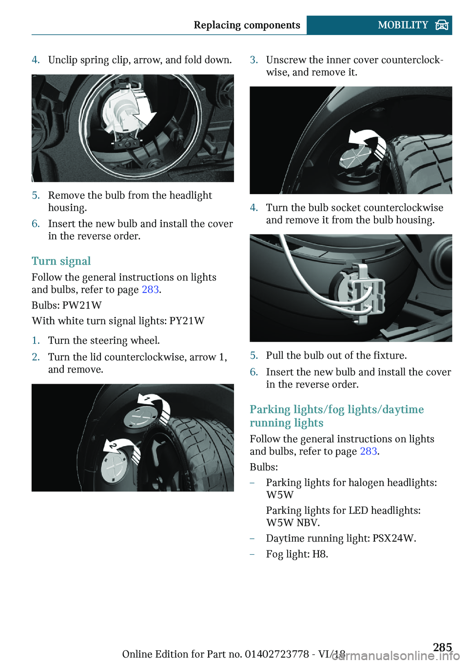 MINI COOPER CONVERTIBLE 2019  Owners Manual c�r�n�c�