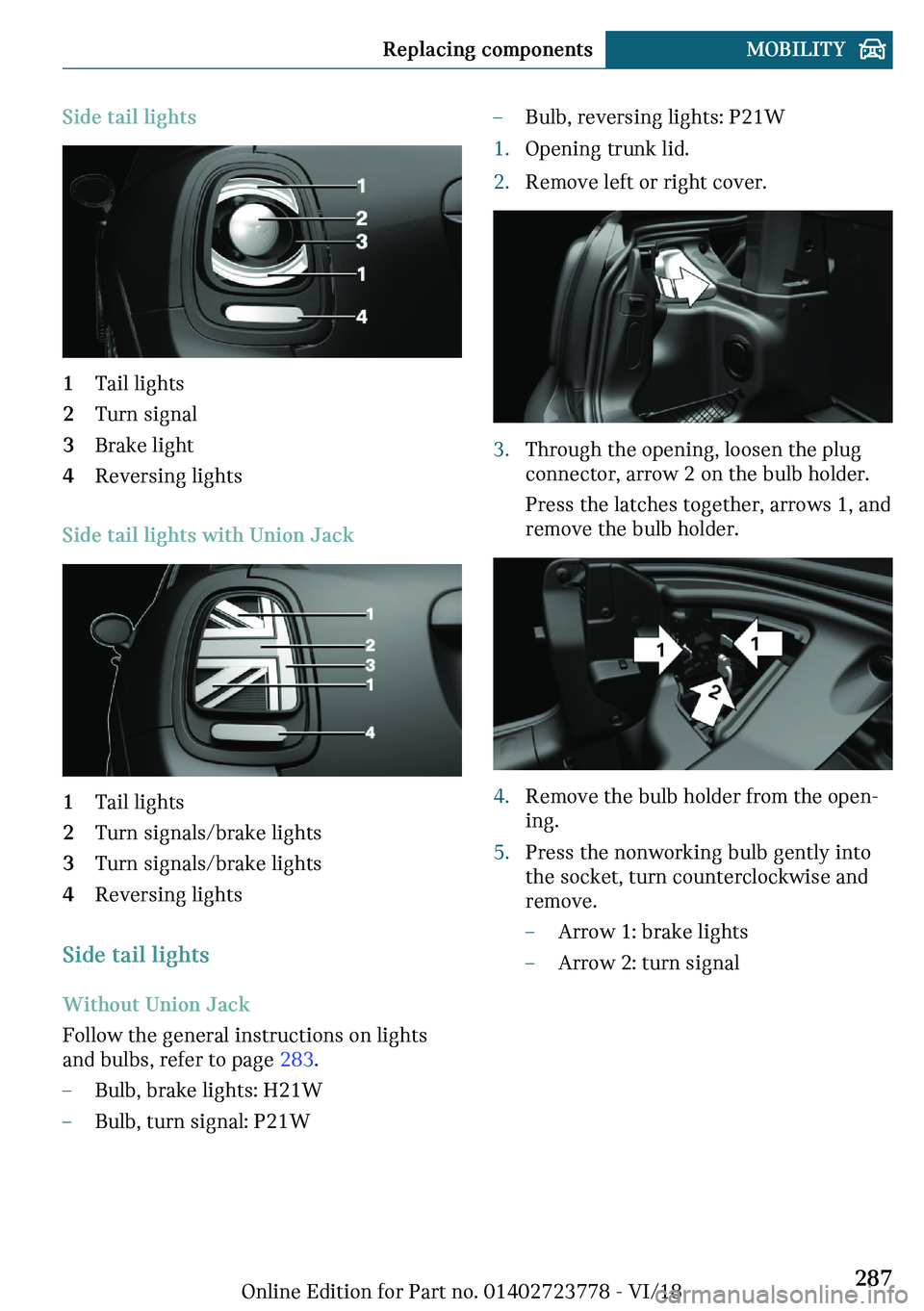 MINI COOPER CONVERTIBLE 2019  Owners Manual �d�