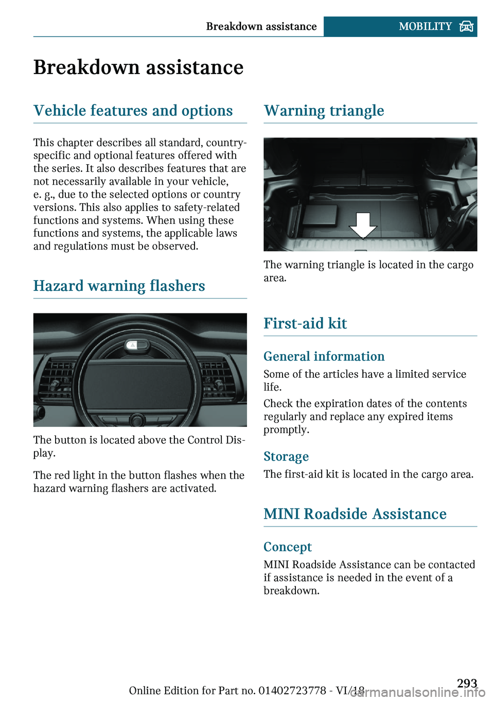 MINI COOPER CONVERTIBLE 2019  Owners Manual �B�r�