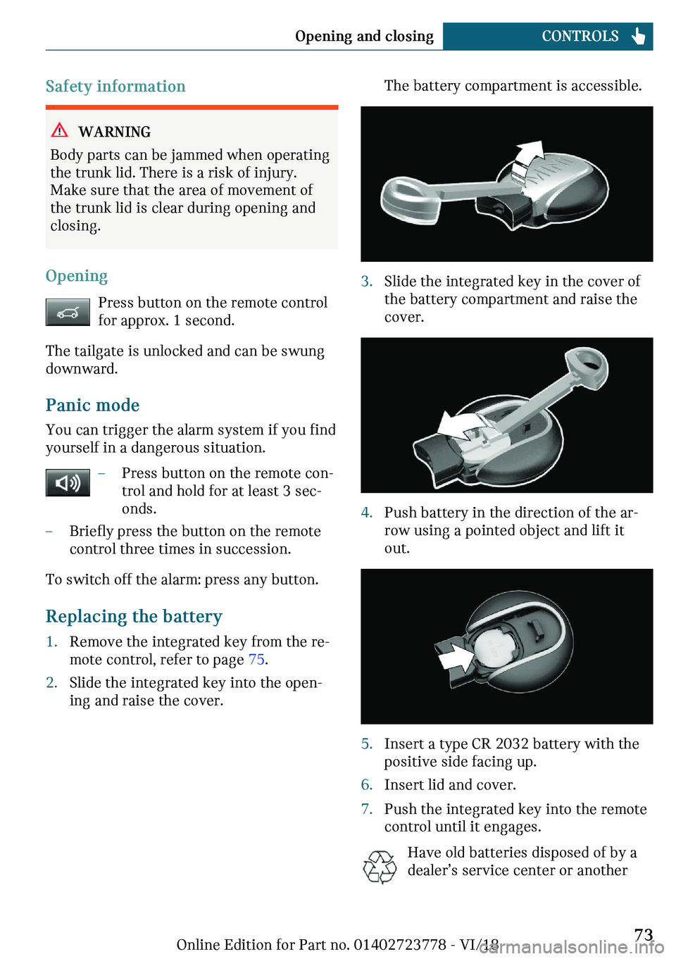 MINI COOPER CONVERTIBLE 2019 Manual PDF �d�