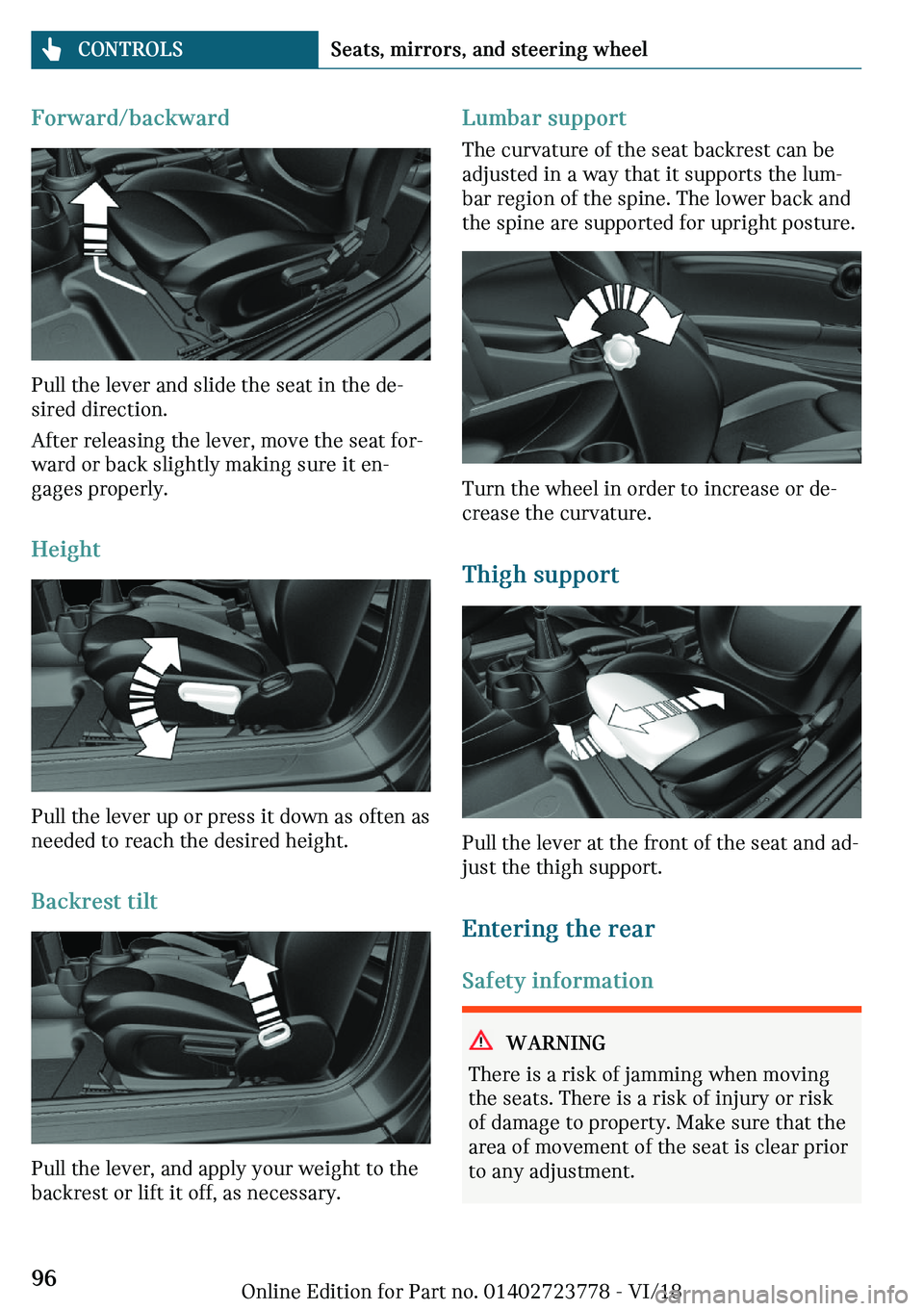 MINI COOPER CONVERTIBLE 2019  Owners Manual �F�