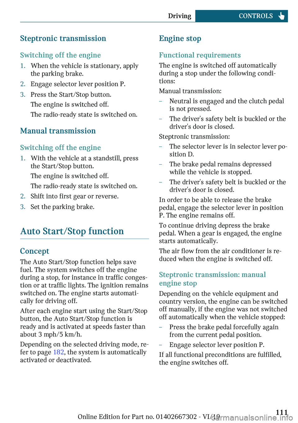 MINI COOPER CONVERTIBLE 2020  Owners Manual �d�