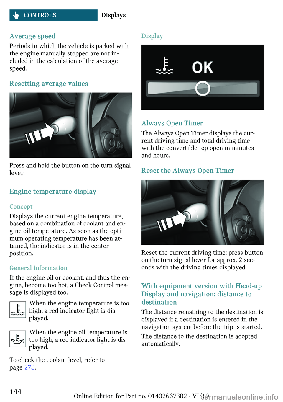 MINI COOPER CONVERTIBLE 2020  Owners Manual �	�