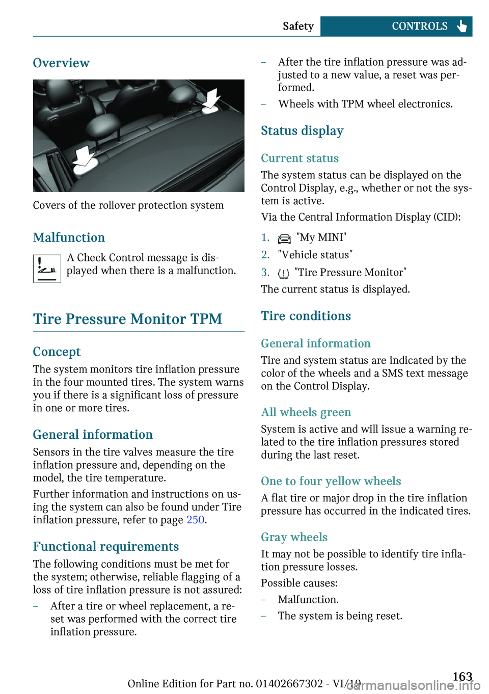 MINI COOPER CONVERTIBLE 2020  Owners Manual �O	�
