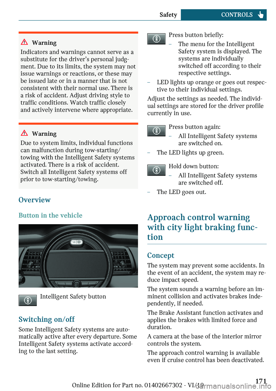 MINI COOPER CONVERTIBLE 2020  Owners Manual �W�